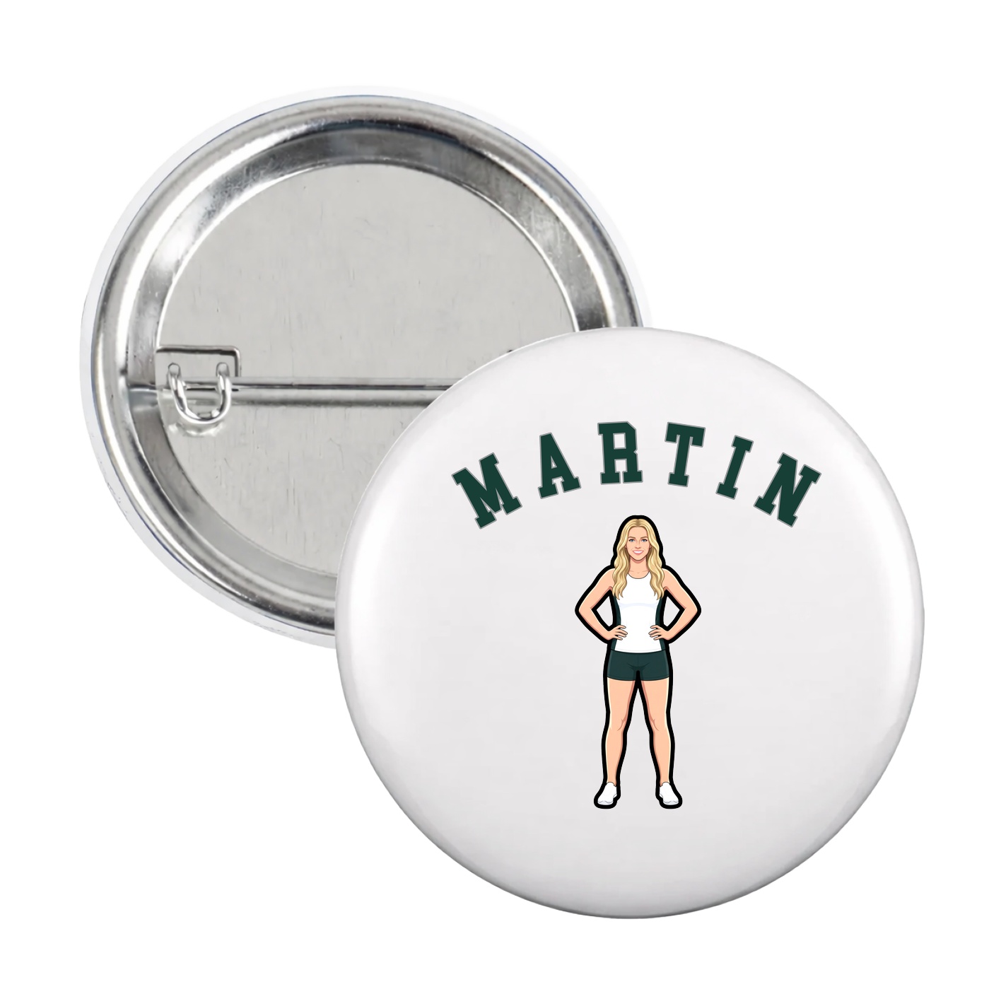 Game Day Button — Shirsey Arch in White