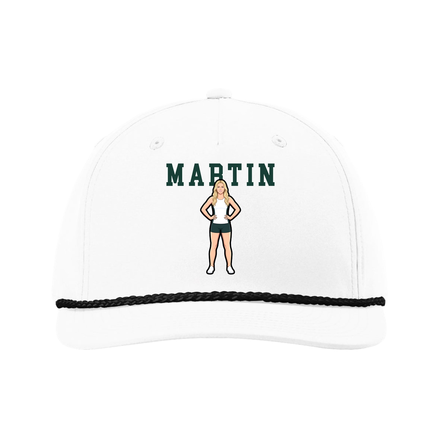 Five-Panel Classic Rope Cap — Shirsey in White