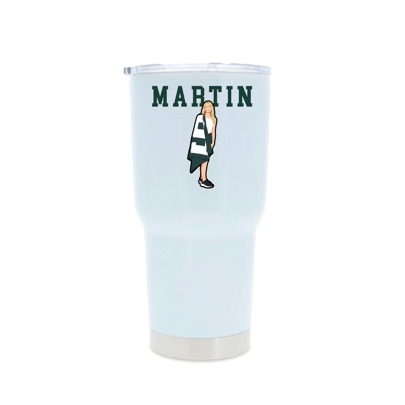 30oz Stainless Steel Tumbler — Shirsey in White