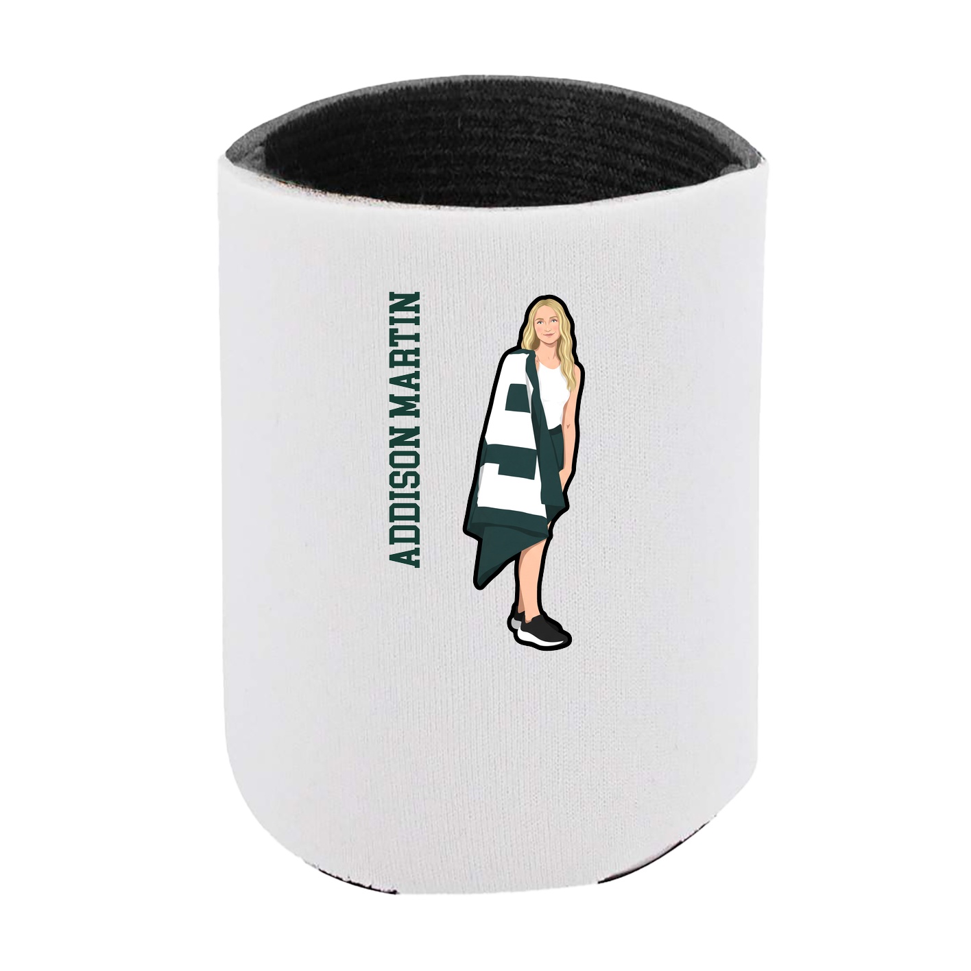 Can Holder — Name Vertical in White