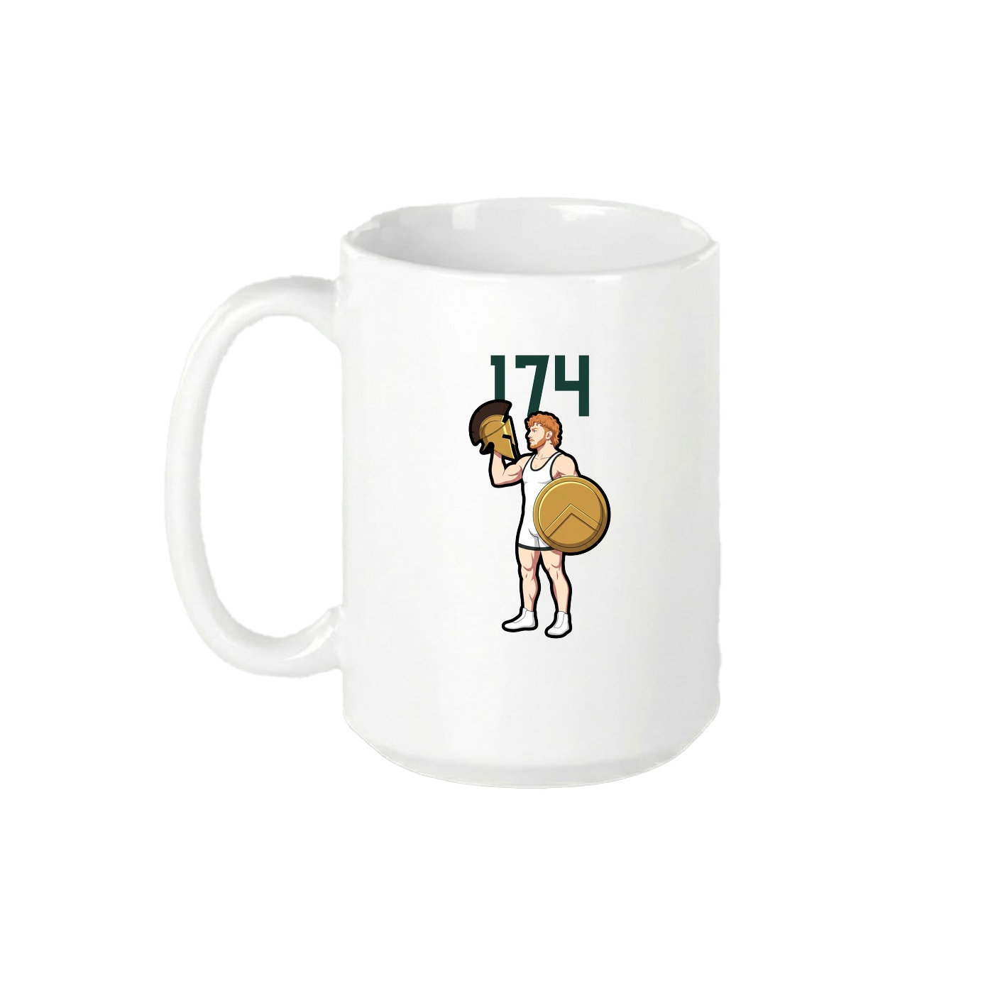15oz Coffee Mug — Number Top in White
