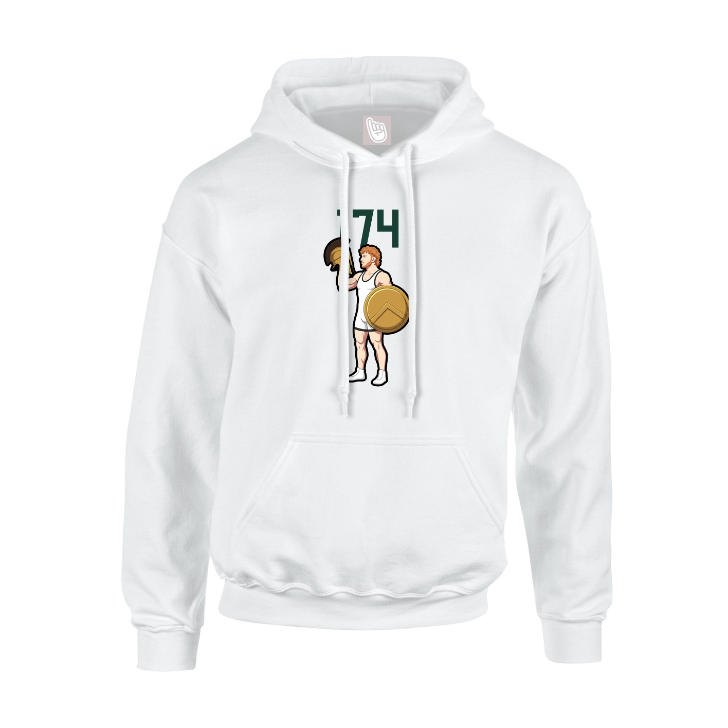 Hoodie — Number Top in White