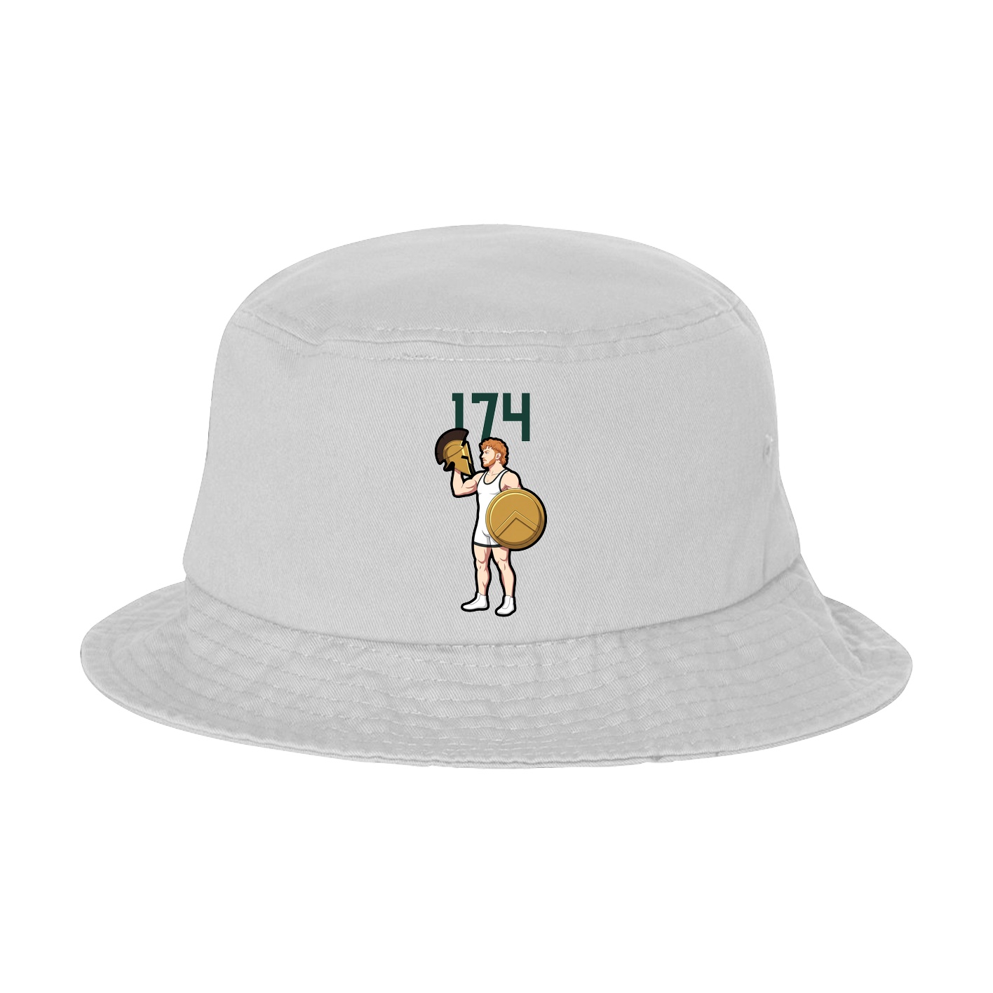 Bucket Cap — Number Top in White