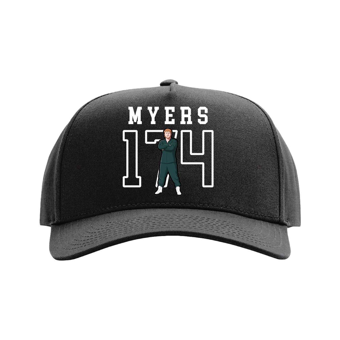Full Fabric Five-Panel Champ Cap — Shirsey in Black