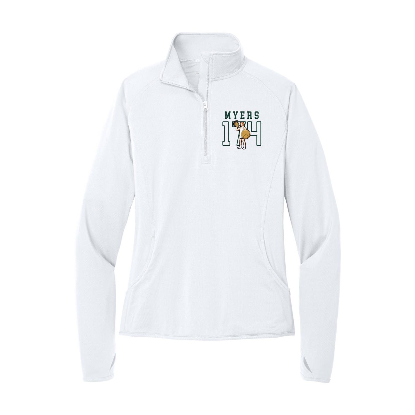 Women's Q-Zip Pullover — Shirsey in White