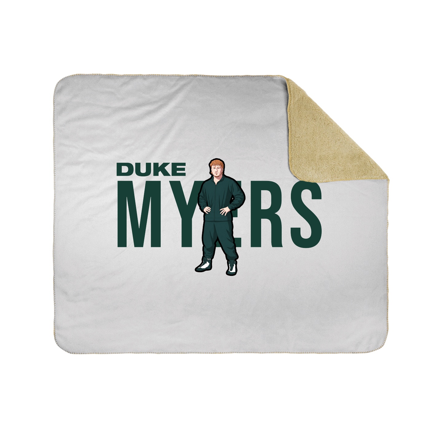 Throw Blanket — Player Name in White