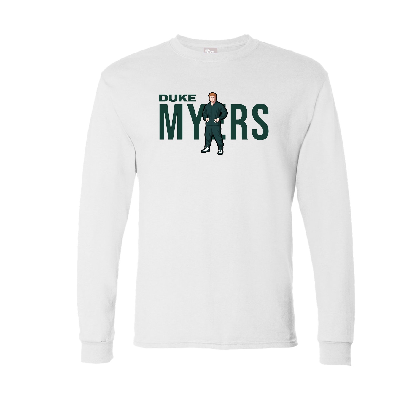 Long Sleeve Tee — Player Name in White