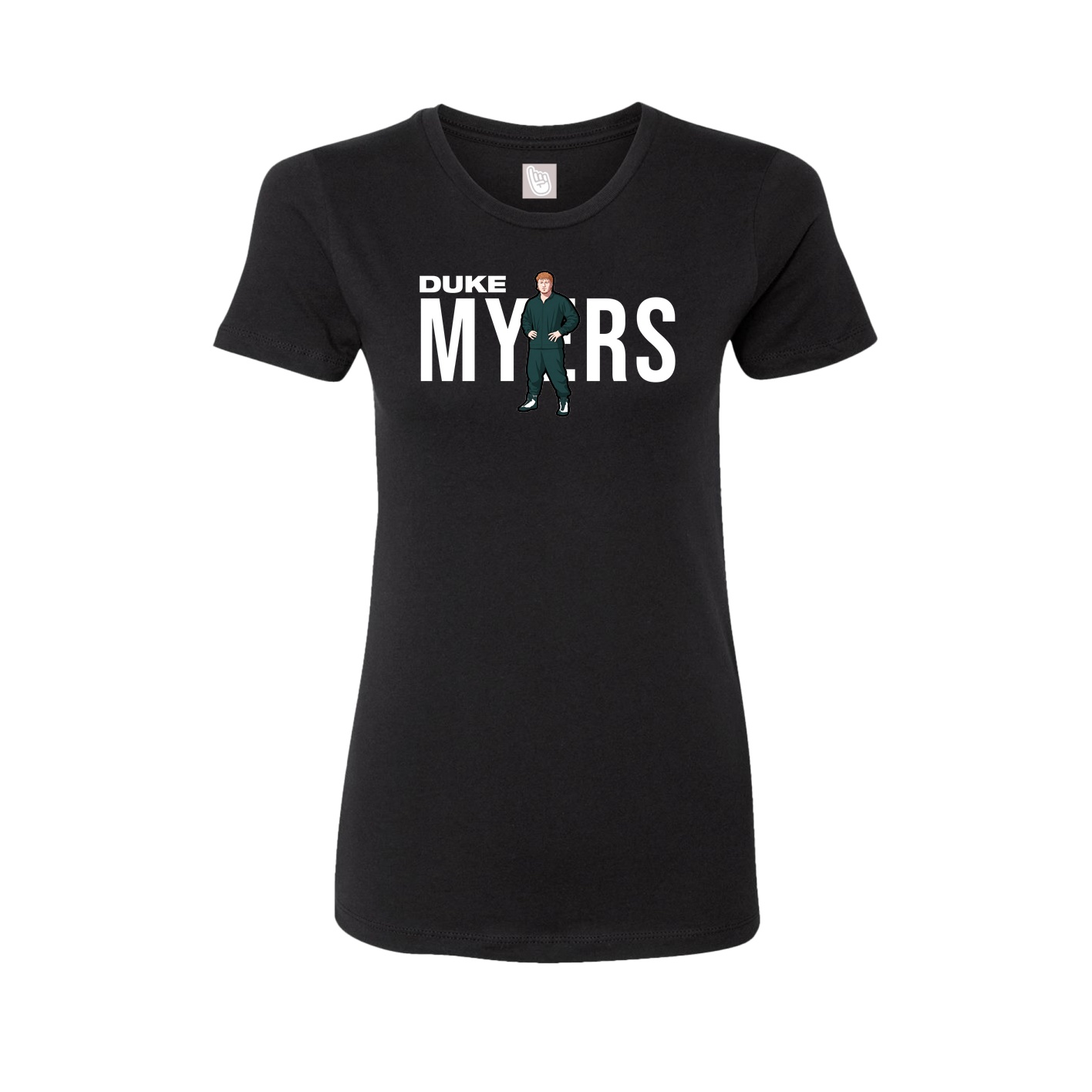 Fitted Women's Tee — Player Name in Black