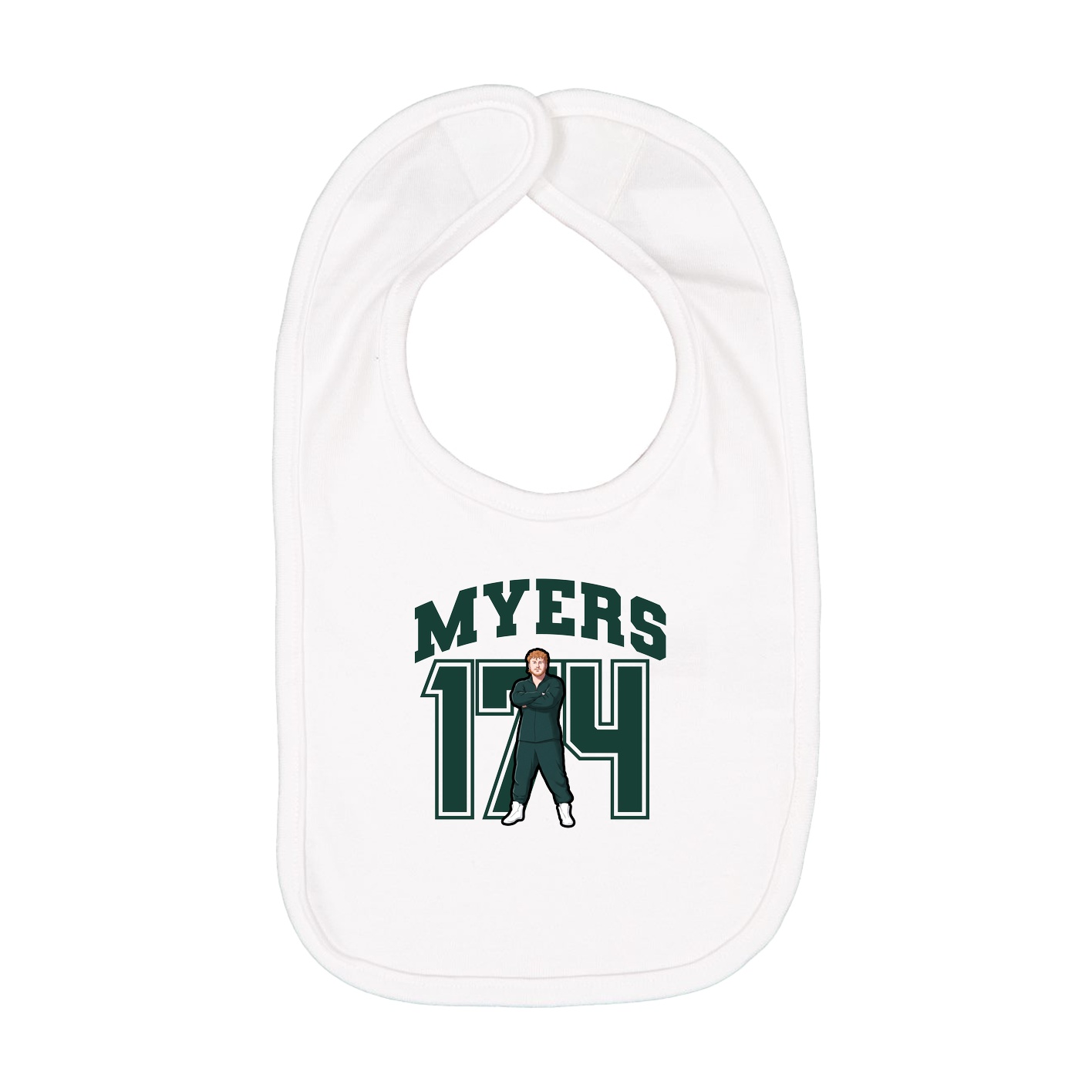 Infant Bib — Number in White