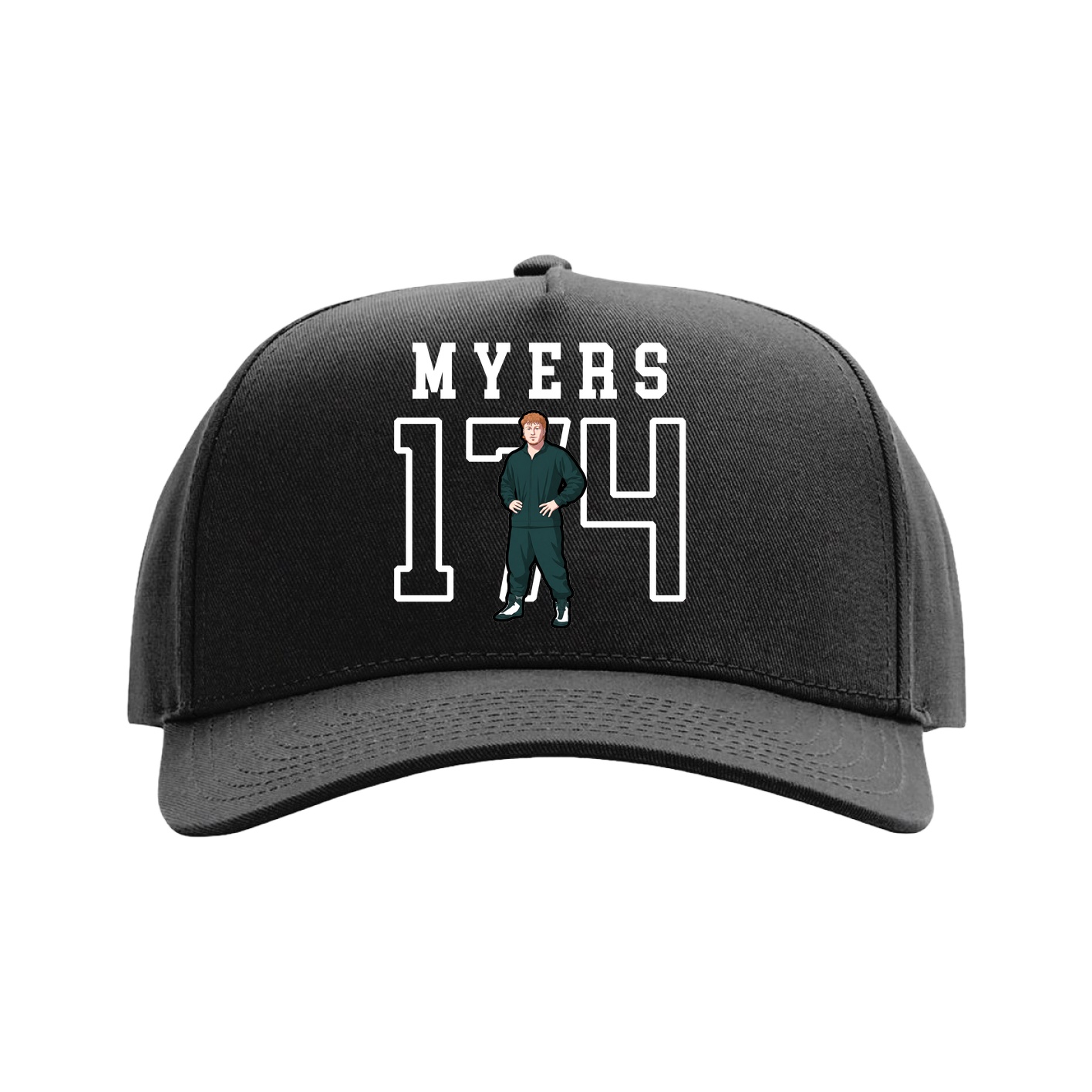 Full Fabric Five-Panel Champ Cap — Shirsey in Black