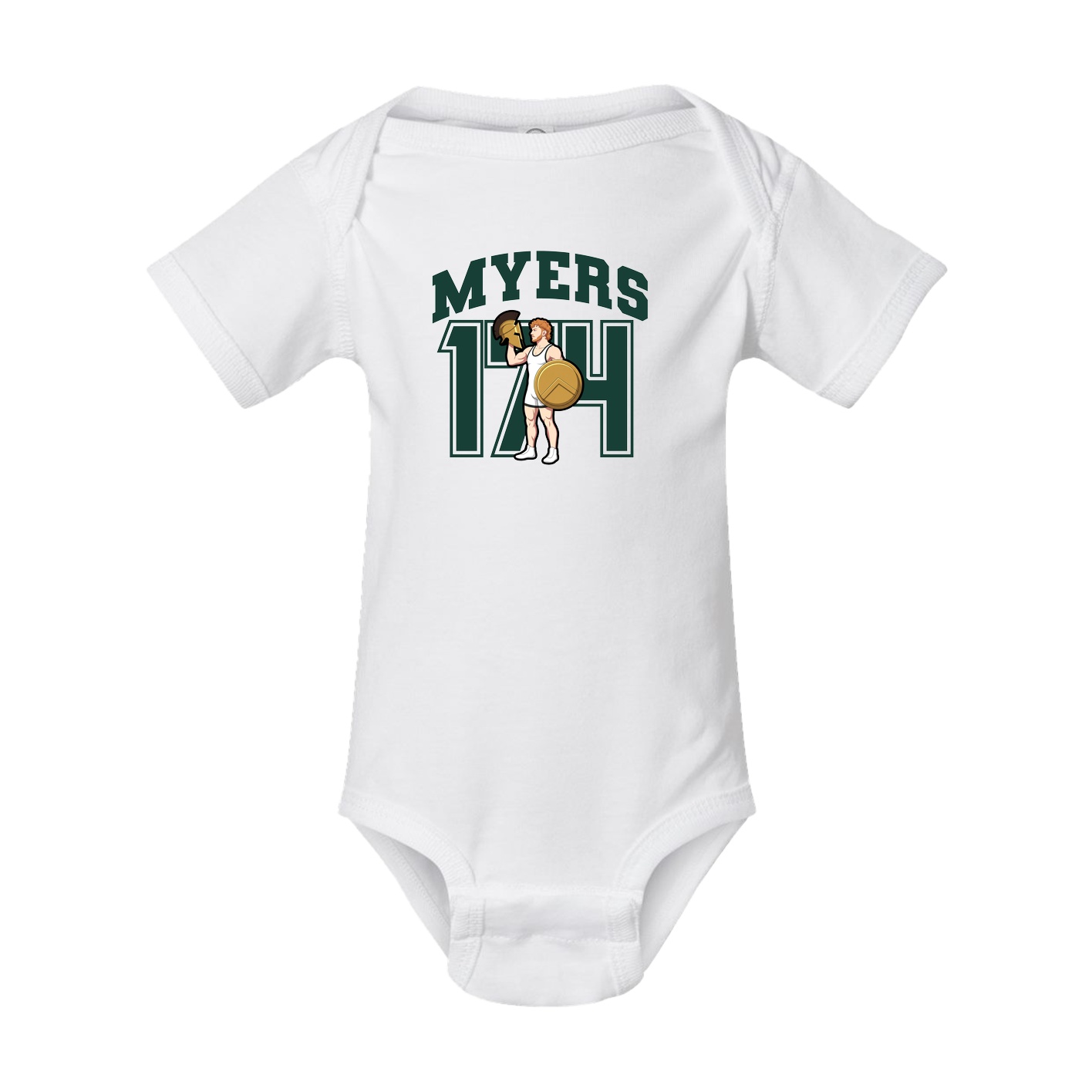 Baby Onesie — Number in White