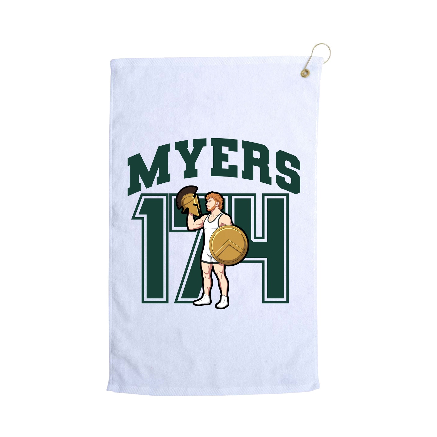 Golf Towel — Number in White