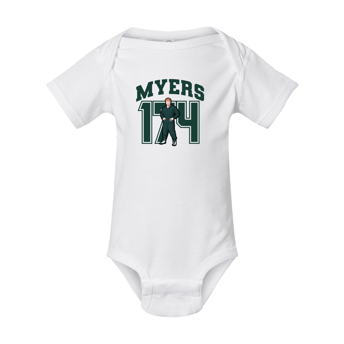 Baby Onesie — Number in White