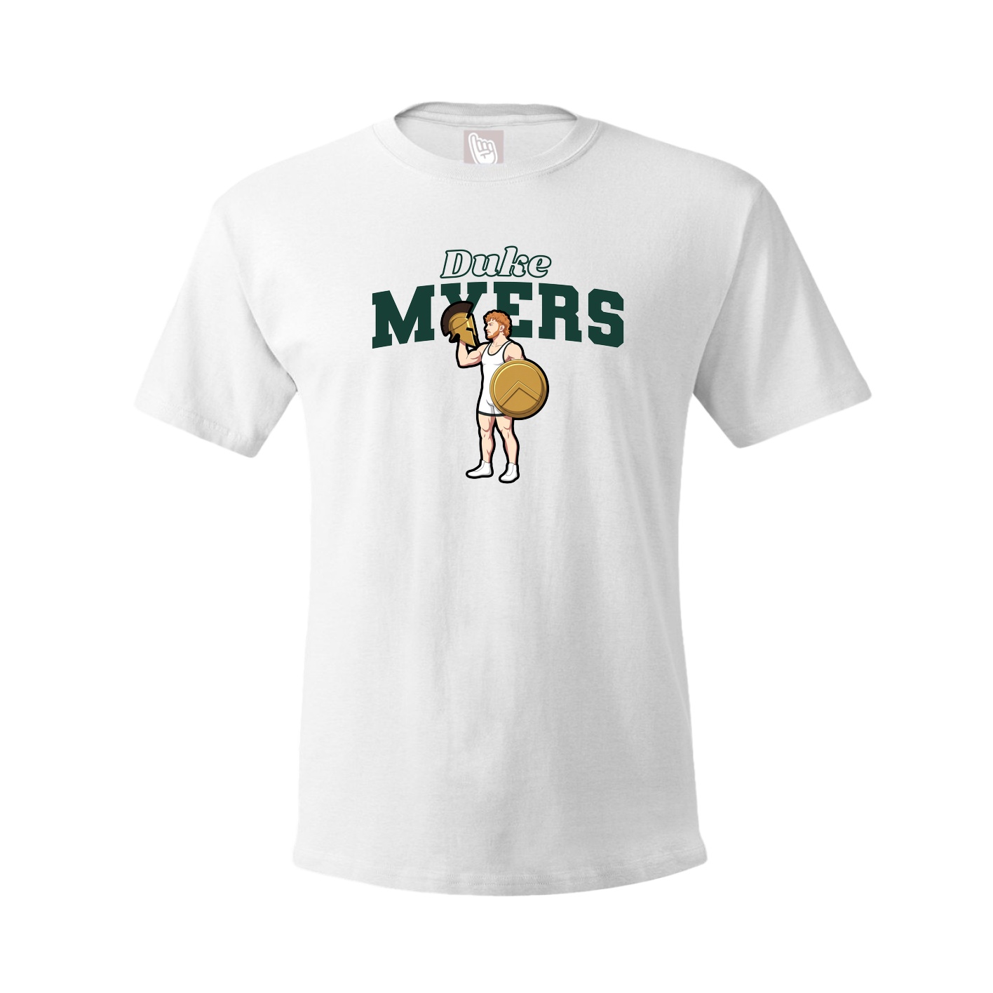 Youth Tee — Name Arch in White