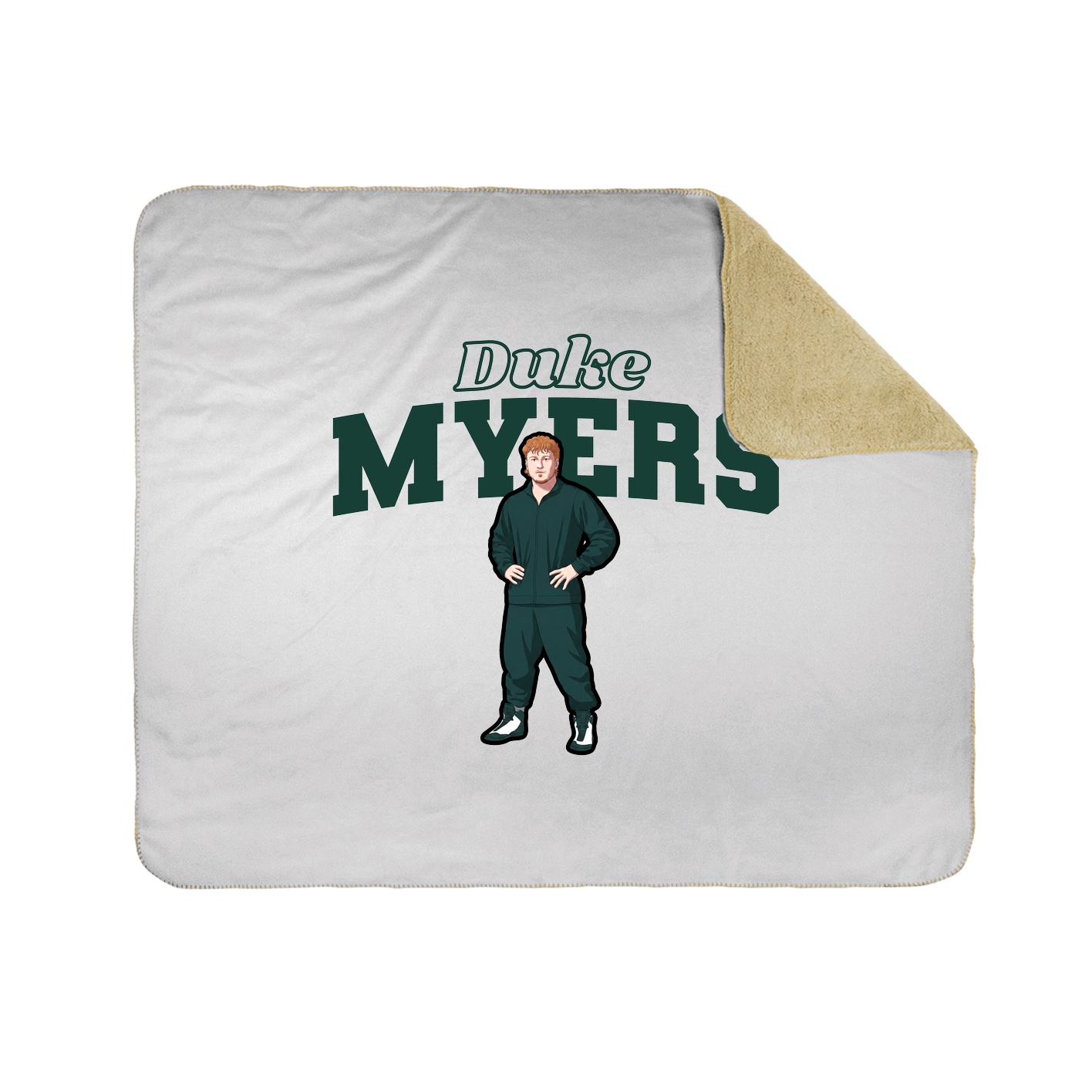 Throw Blanket — Name Arch in White