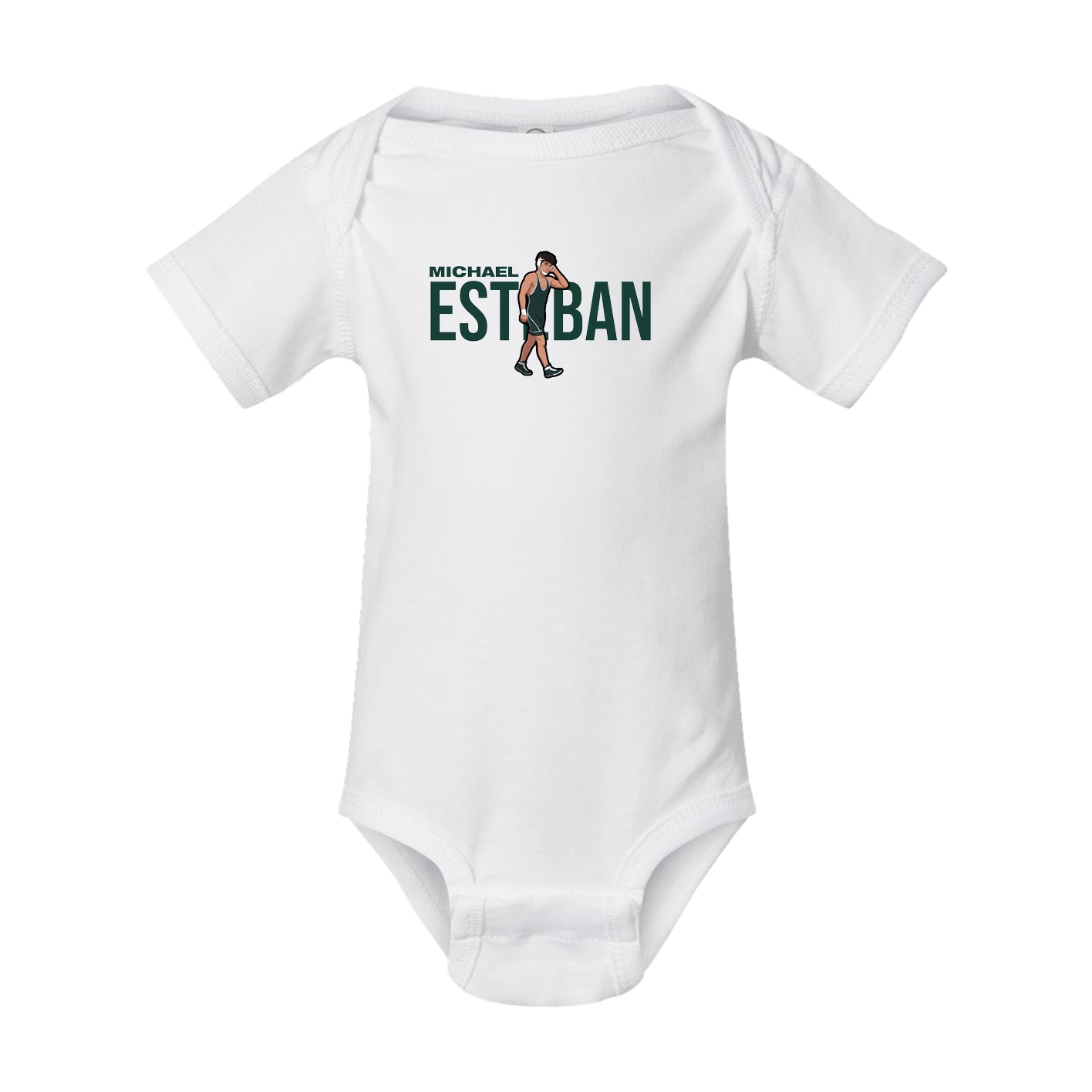 Baby Onesie — Player Name in White