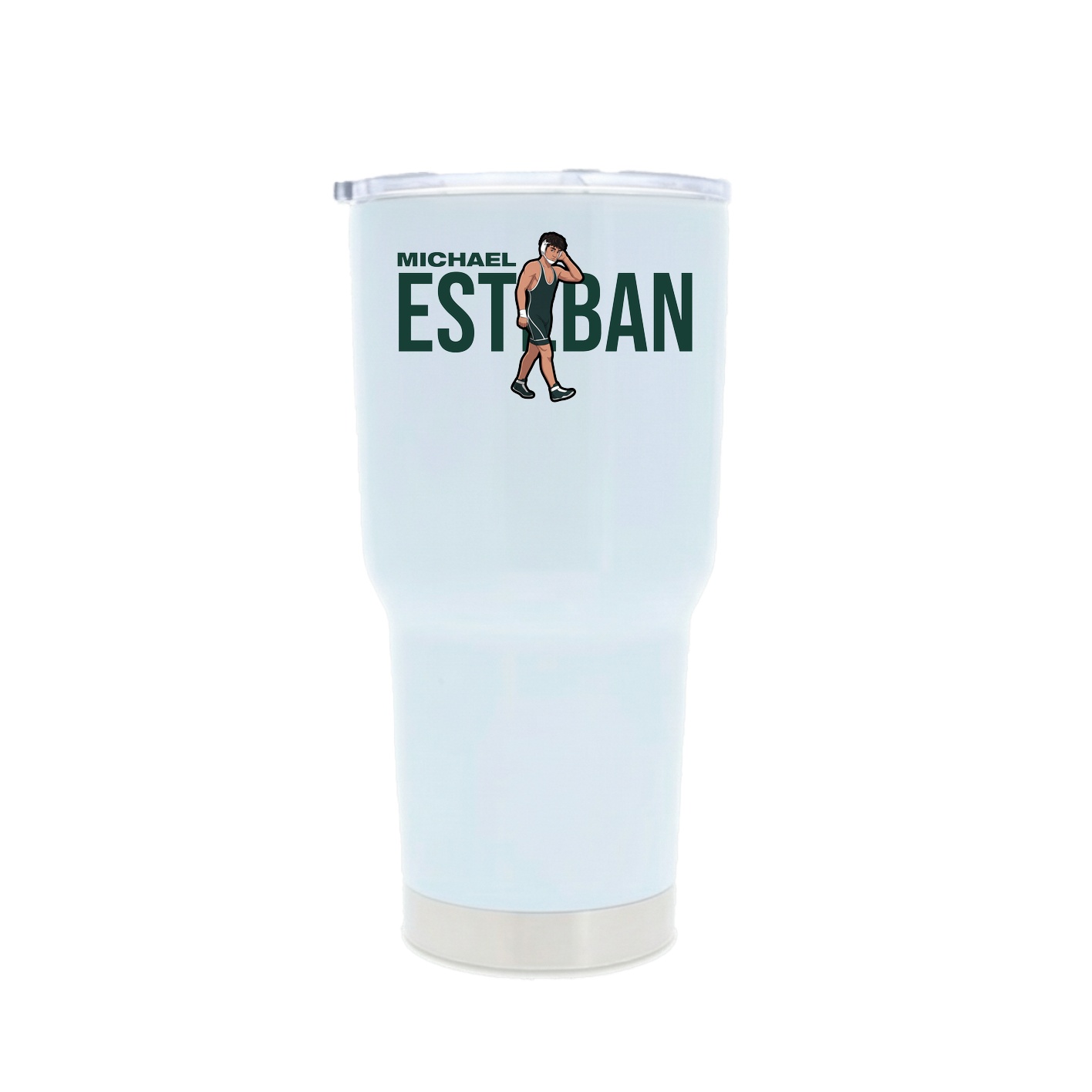 30oz Stainless Steel Tumbler — Player Name in White