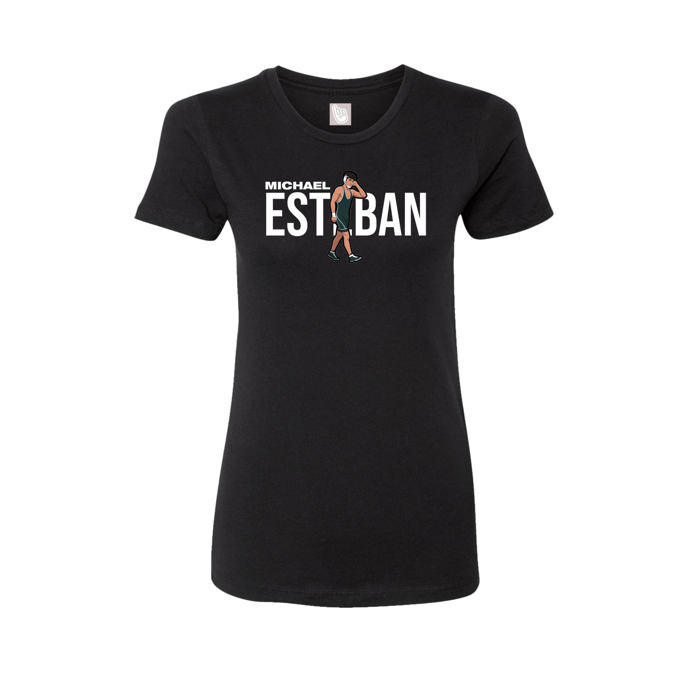 Fitted Women's Tee — Player Name in Black