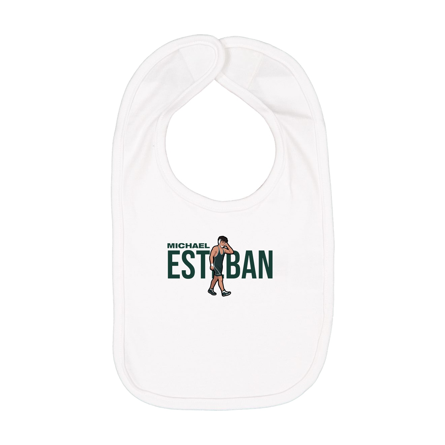 Infant Bib — Player Name in White