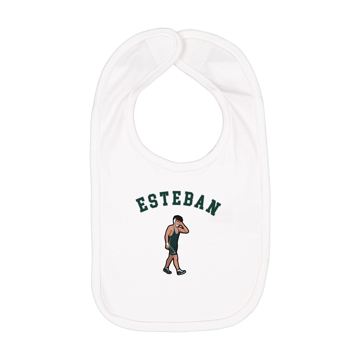 Infant Bib — Shirsey Arch in White
