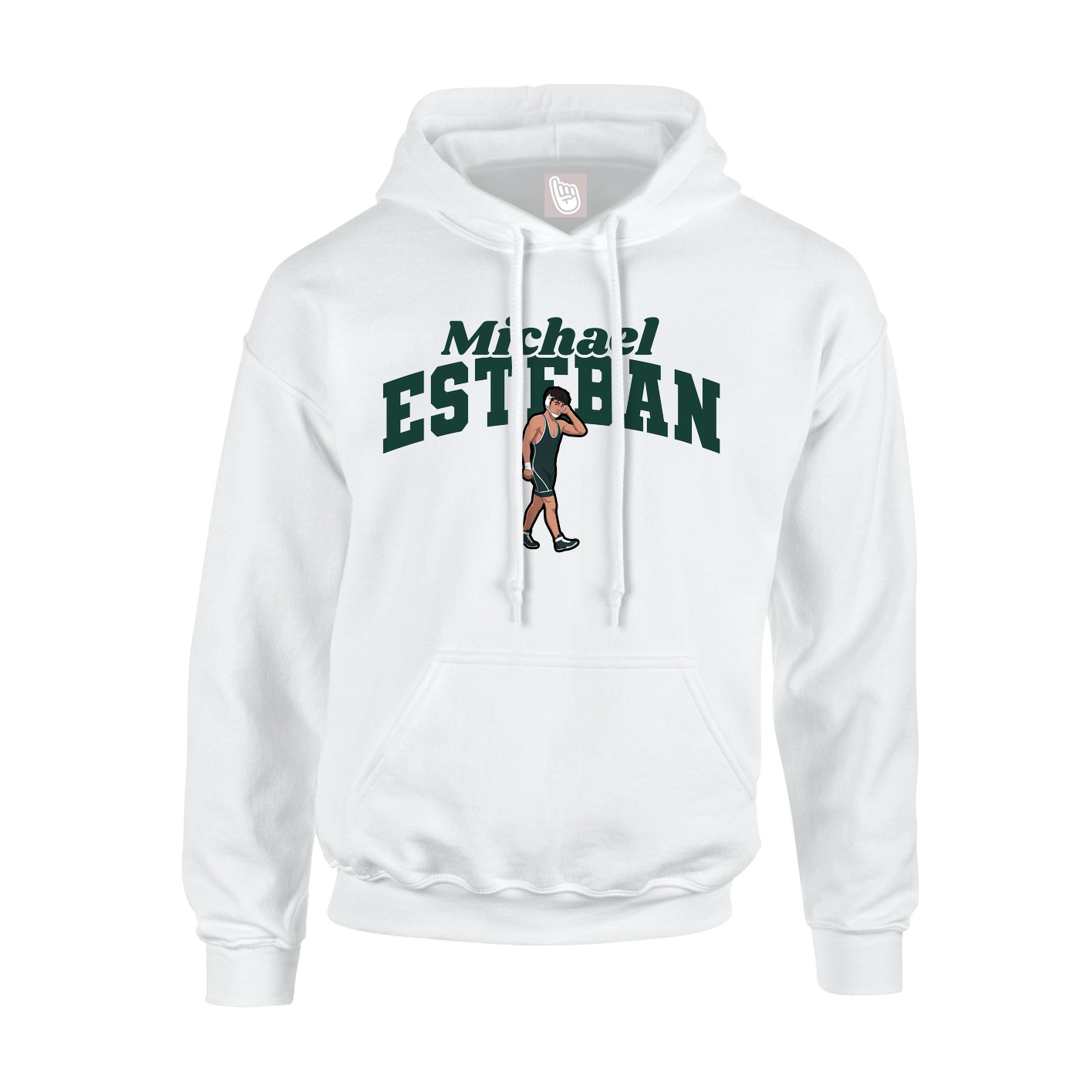 Hoodie — Signature Arch in White