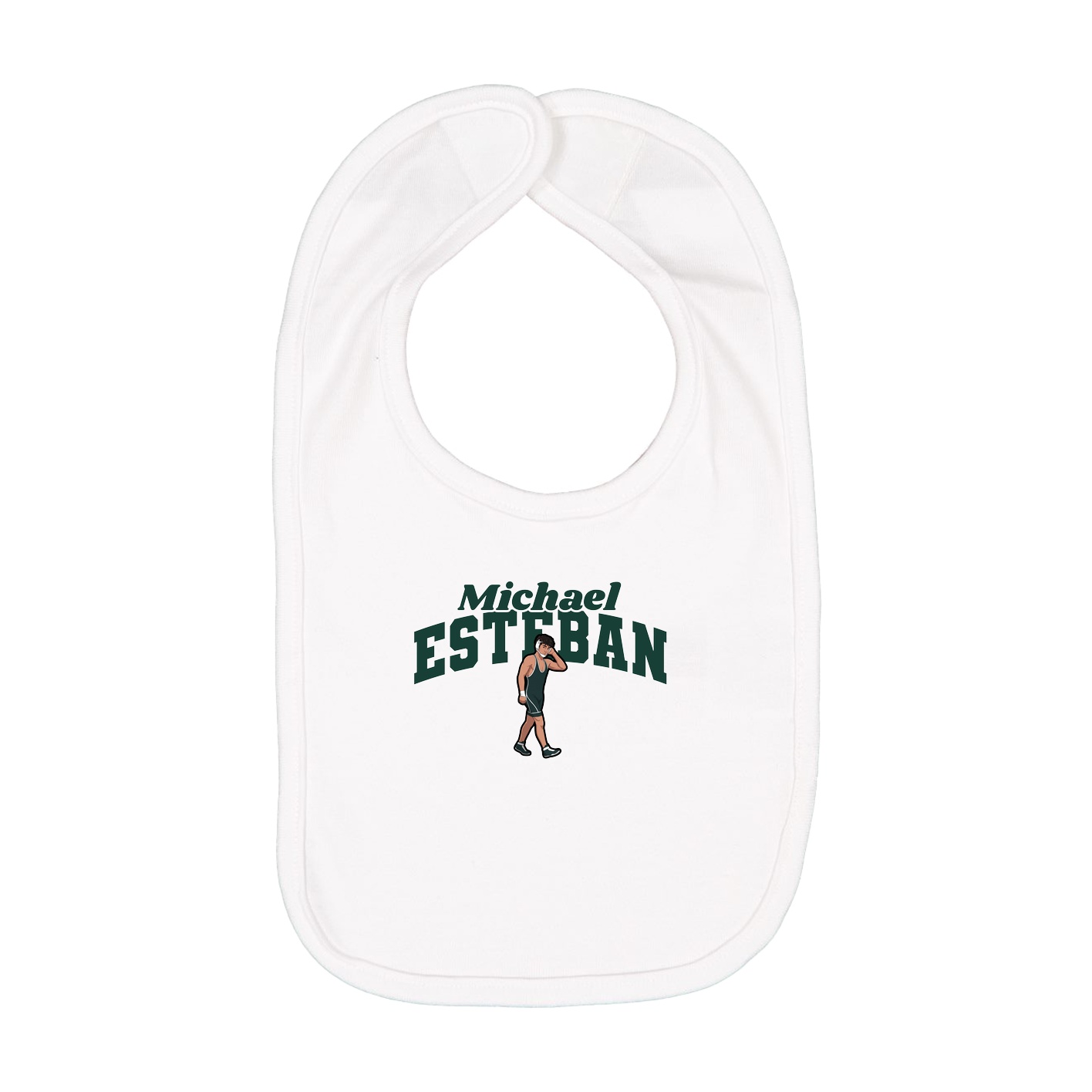 Infant Bib — Signature Arch in White