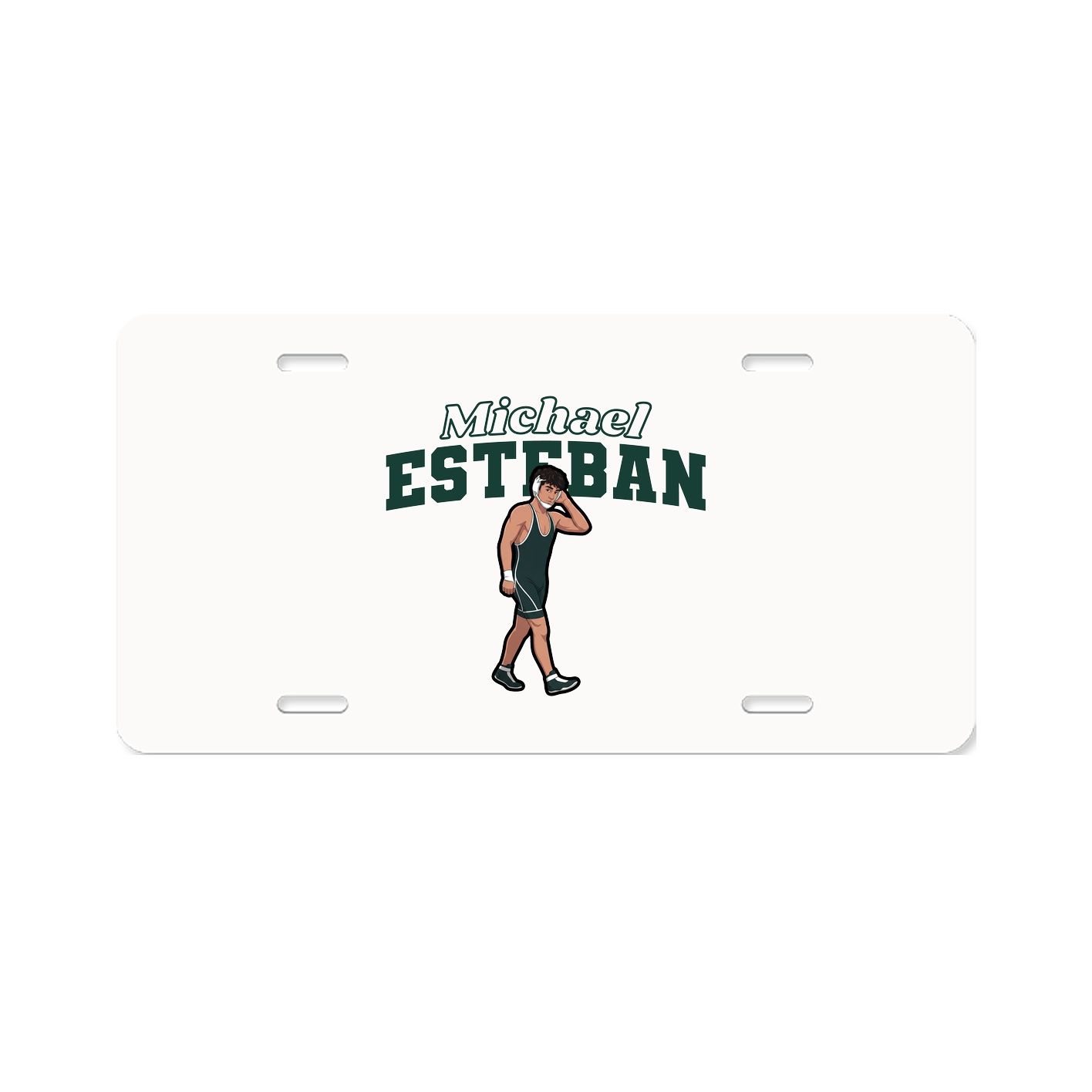 License Plate — Name Arch in Classic