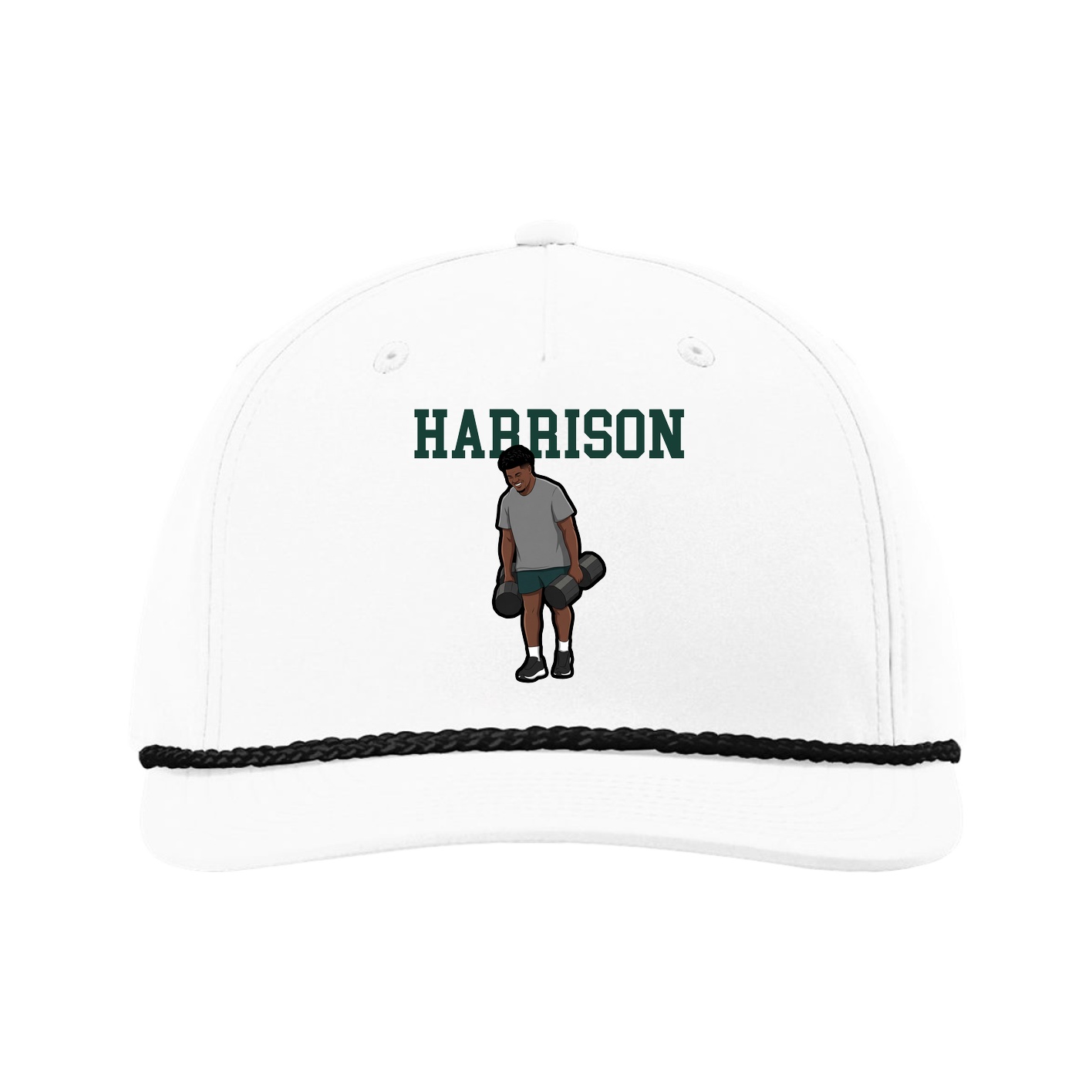 Five-Panel Classic Rope Cap — Shirsey in White