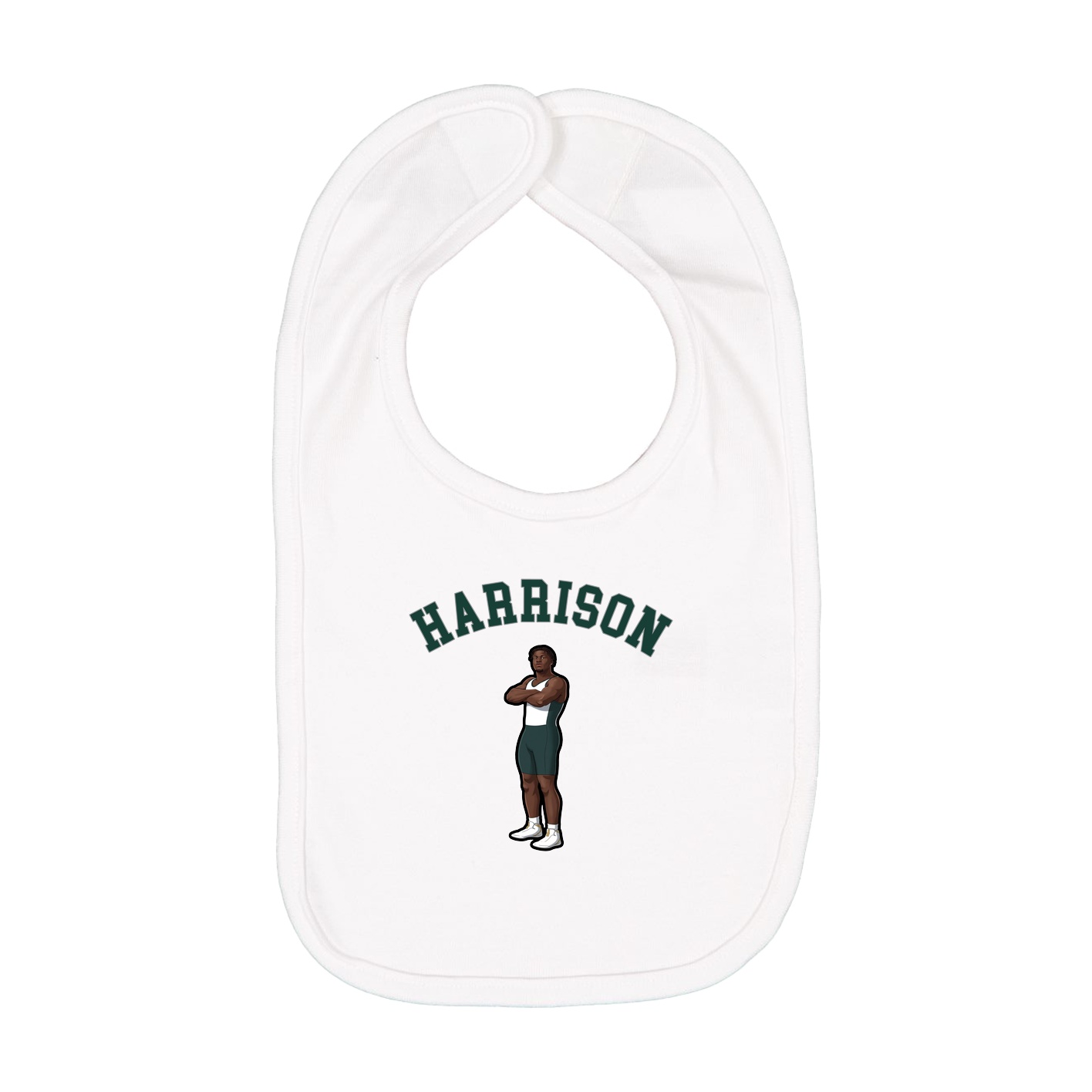 Infant Bib — Shirsey Arch in White