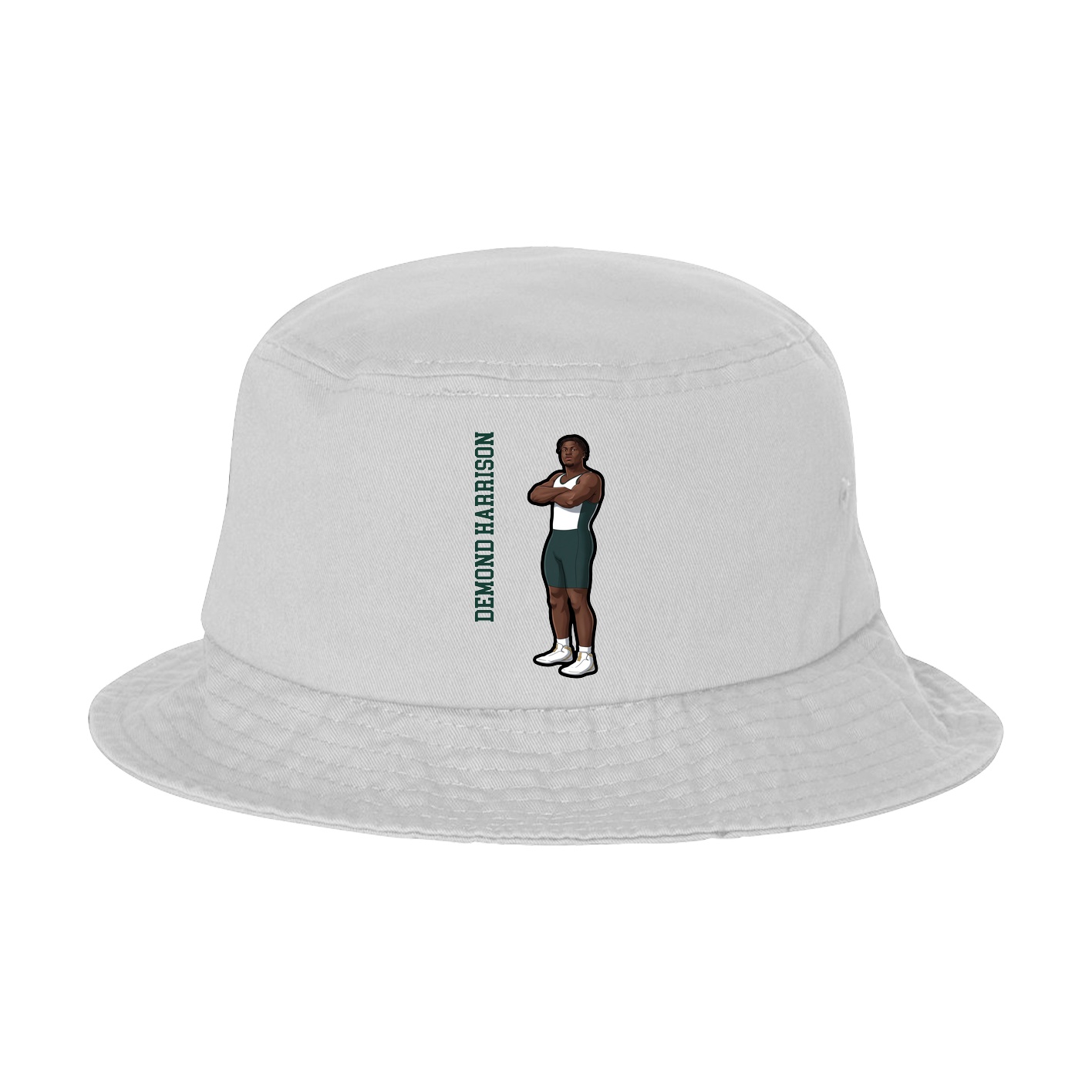 Bucket Cap — Name Vertical in White