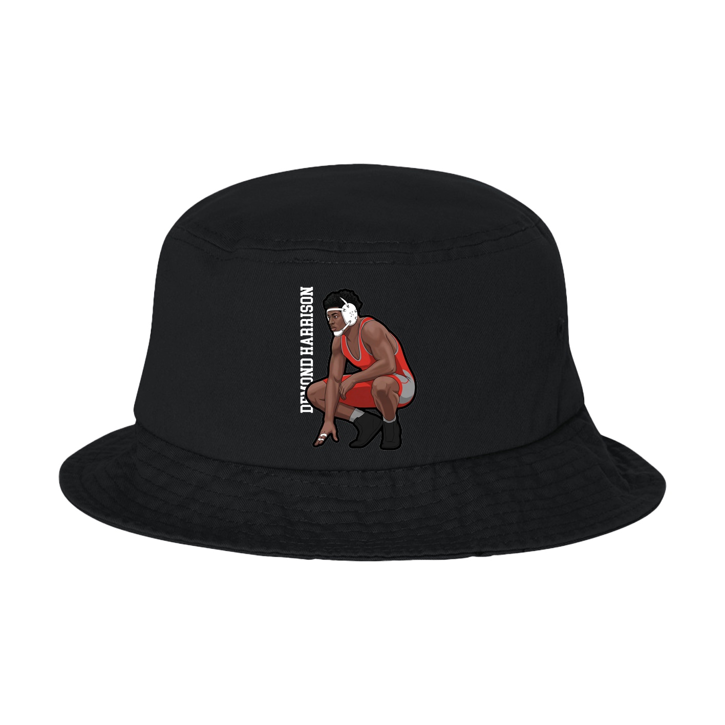 Bucket Cap — Name Vertical in Black