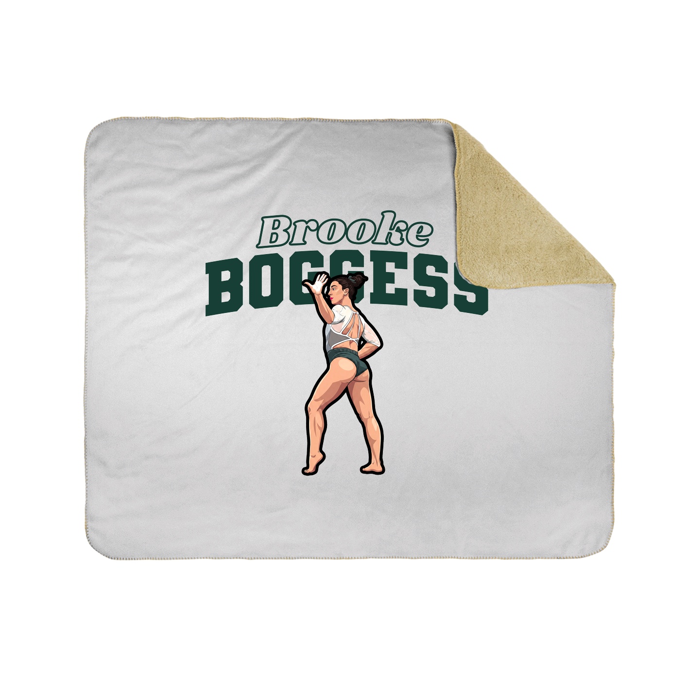 Throw Blanket — Name Arch in White