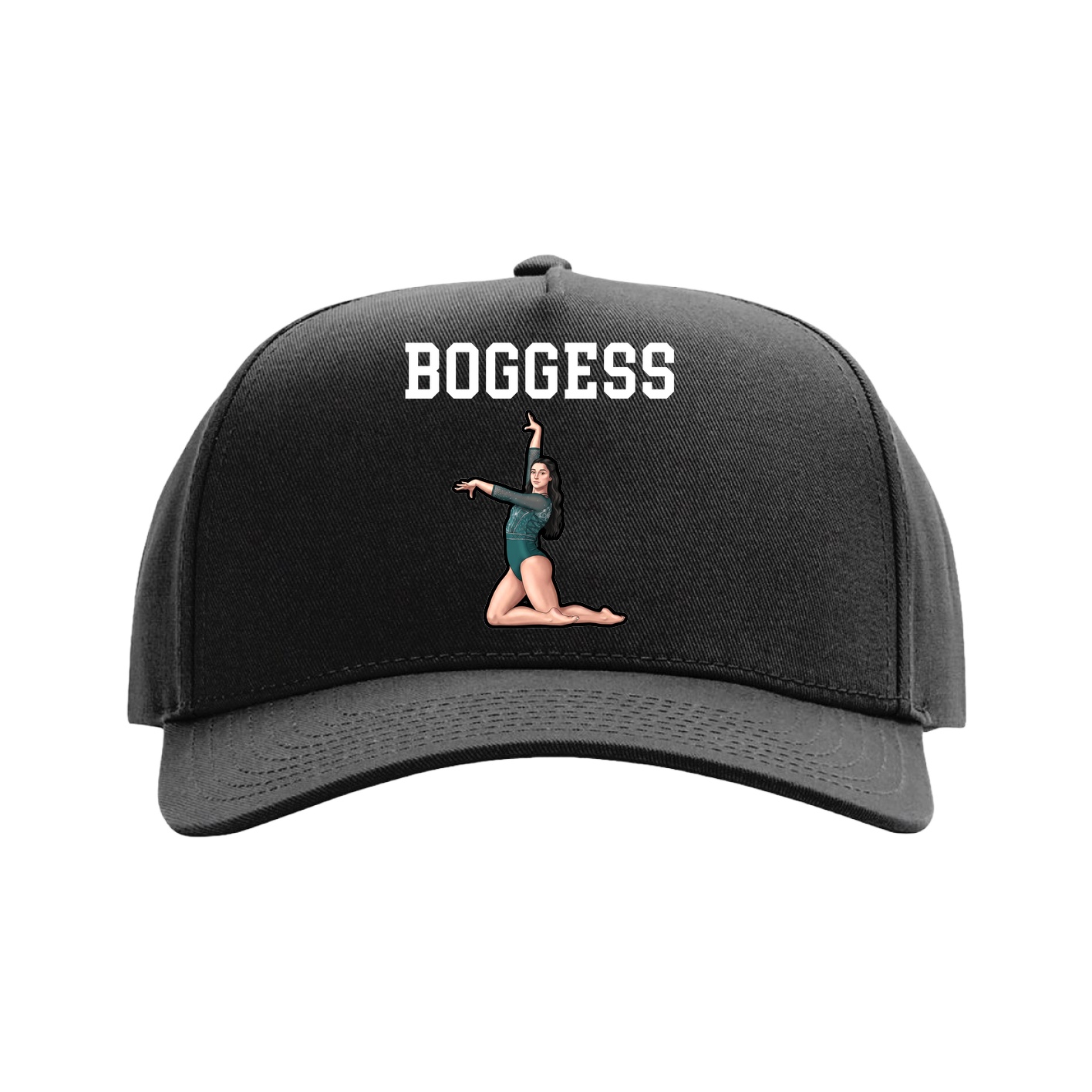 Full Fabric Five-Panel Champ Cap — Shirsey in Black