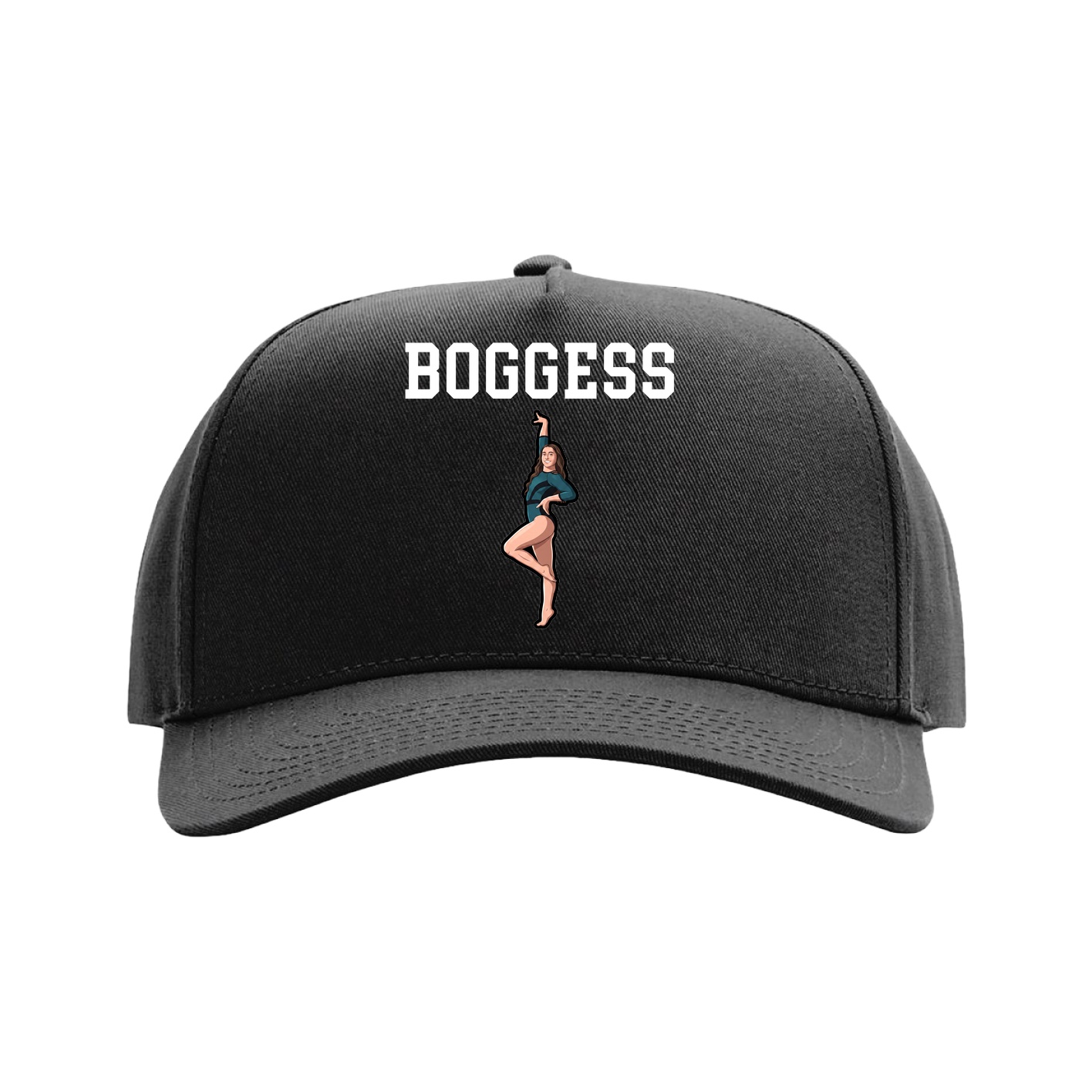 Full Fabric Five-Panel Champ Cap — Shirsey in Black