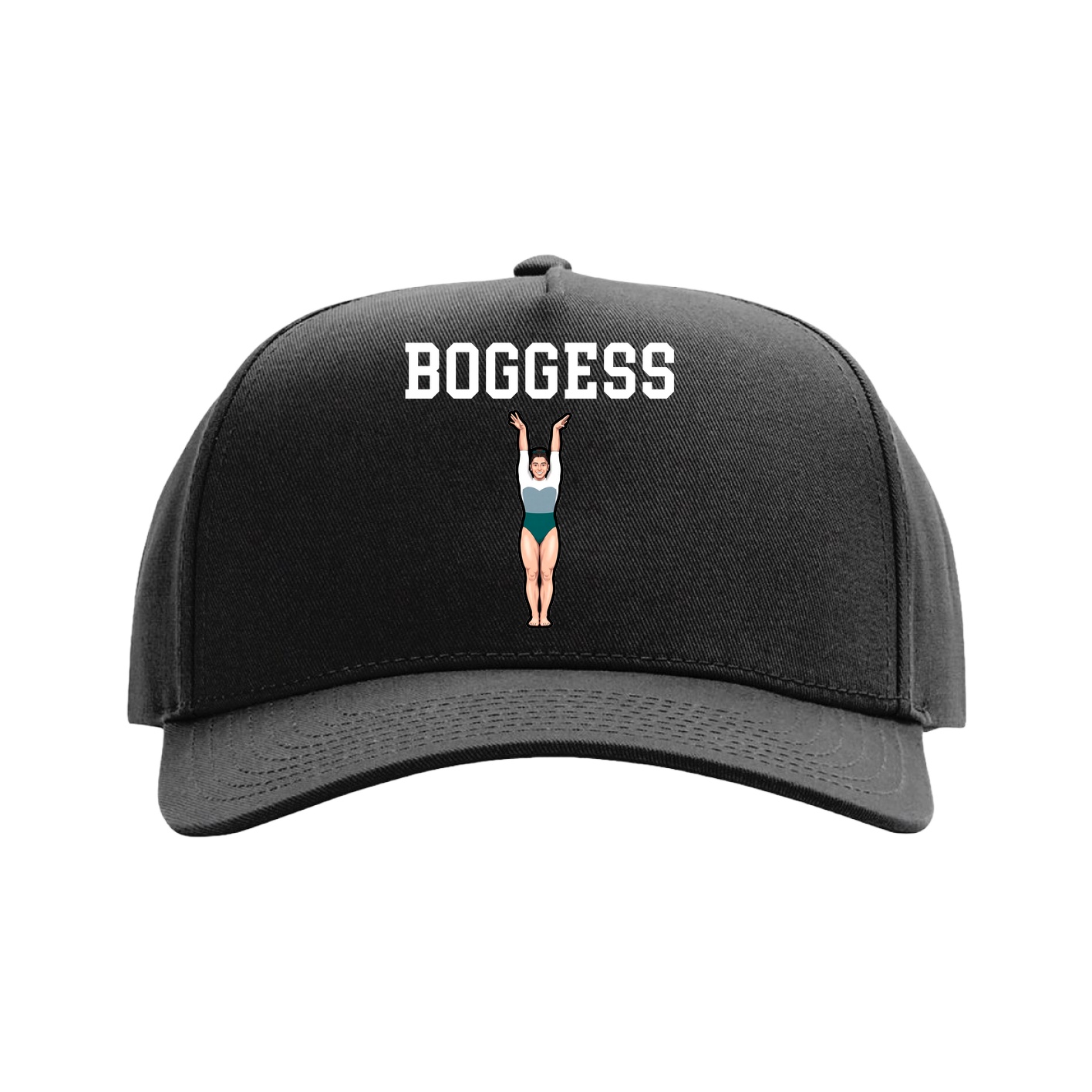 Full Fabric Five-Panel Champ Cap — Shirsey in Black