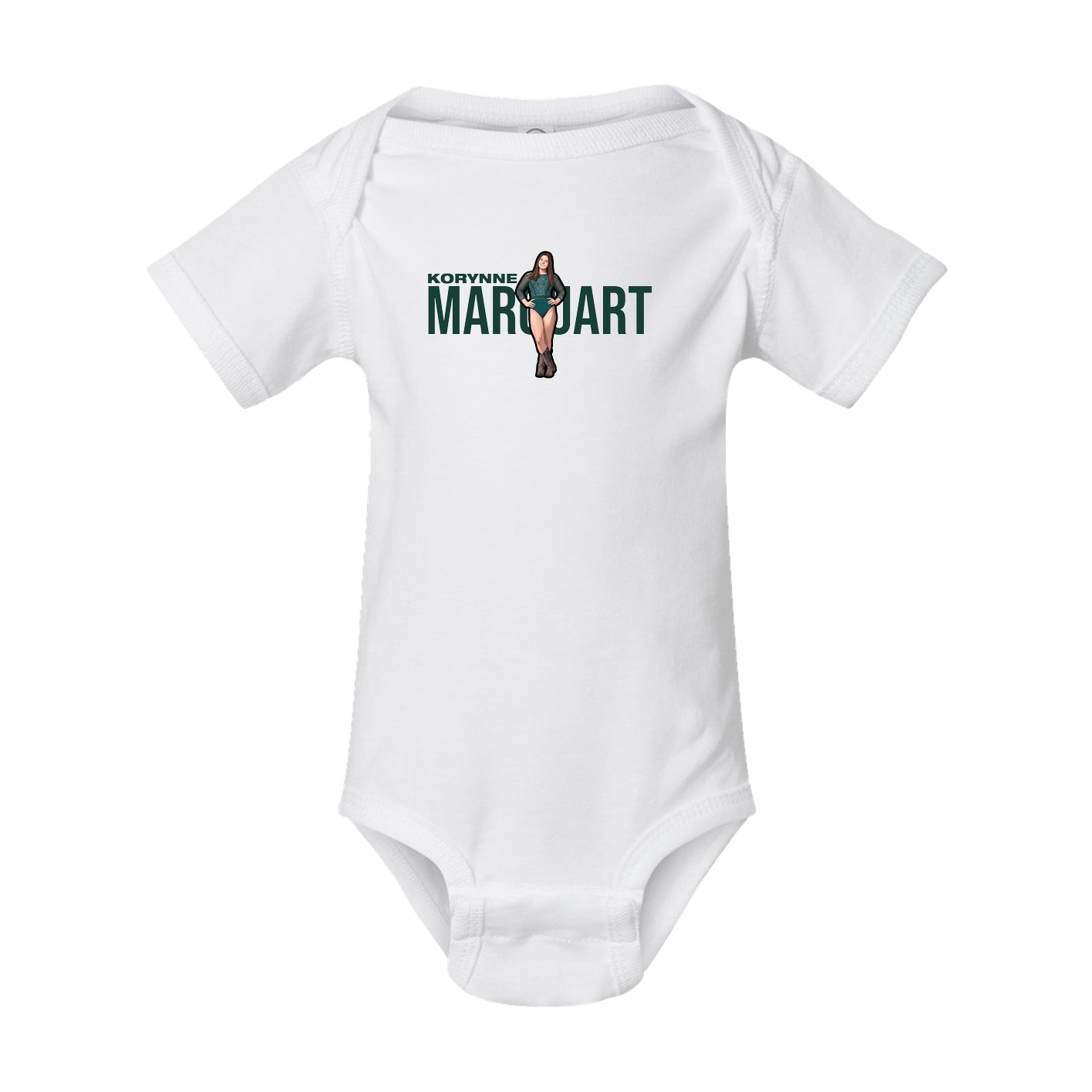 Baby Onesie — Player Name in White