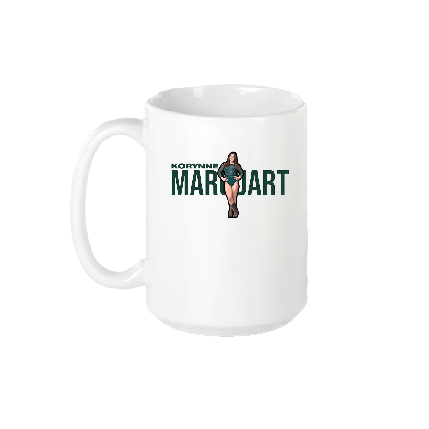 15oz Coffee Mug — Player Name in White