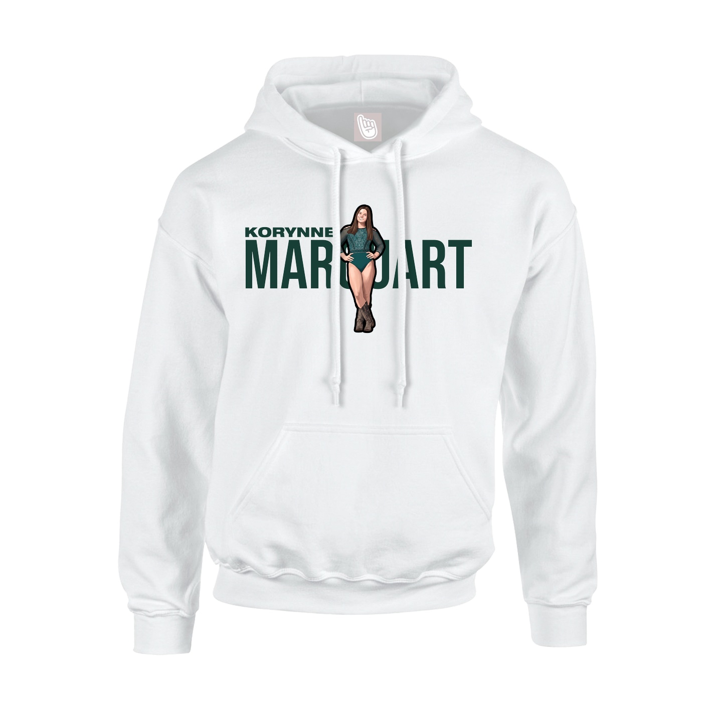 Youth Hoodie — Player Name in White