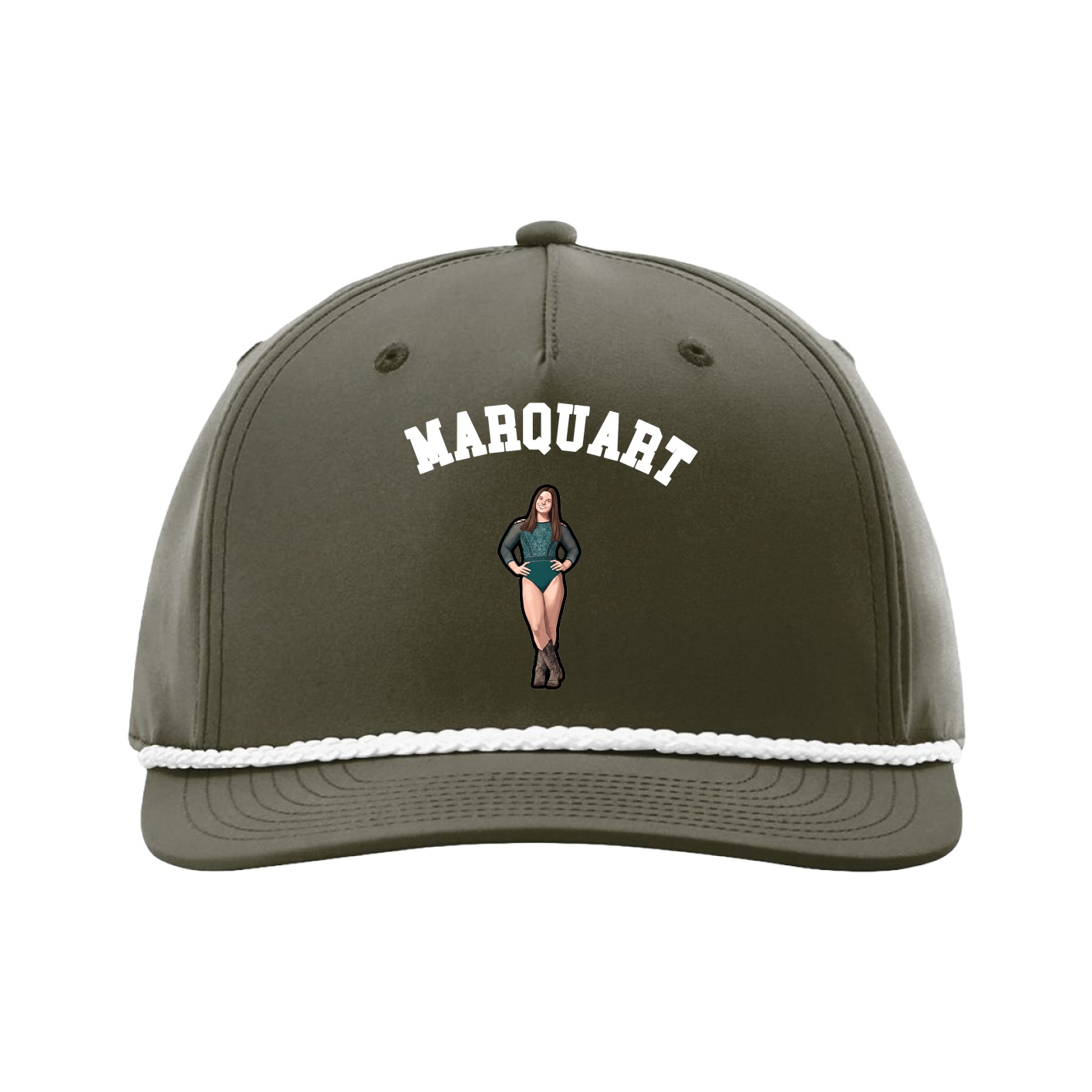 Five-Panel Classic Rope Cap — Shirsey Arch in Green
