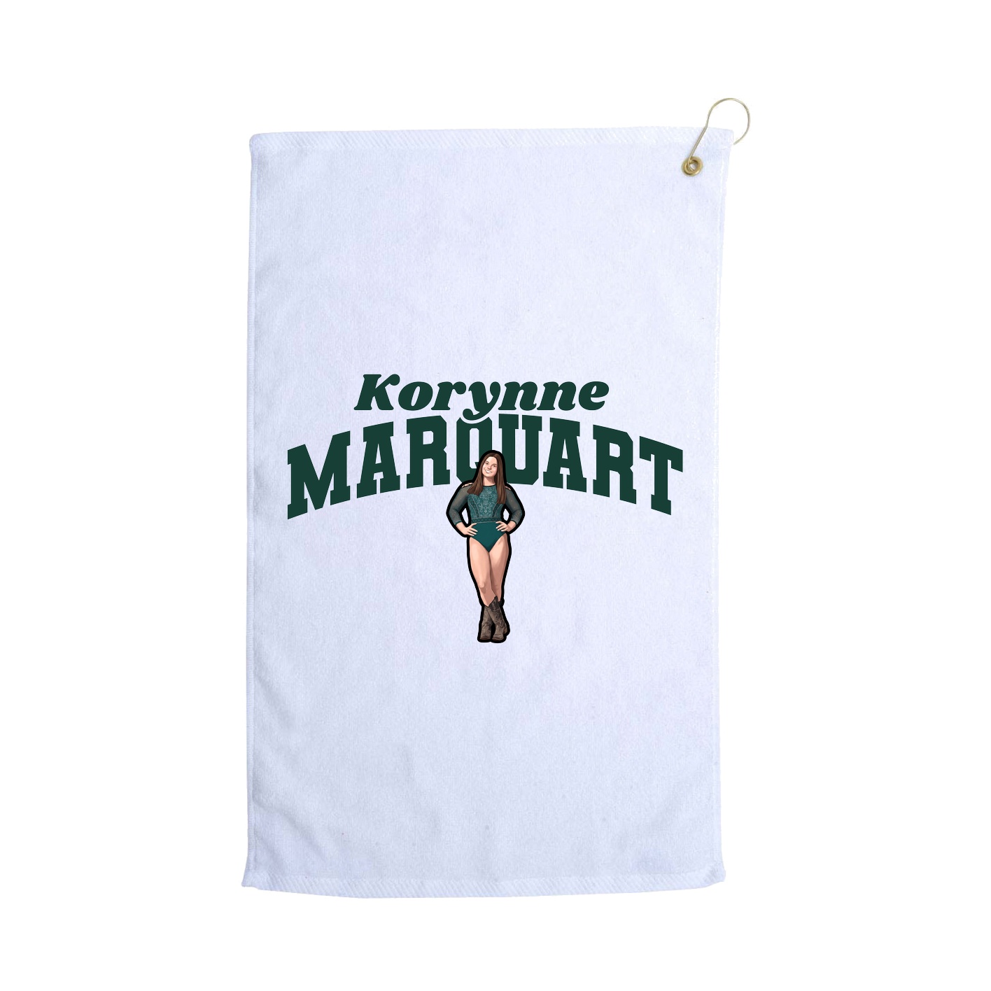 Golf Towel — Signature Arch in White
