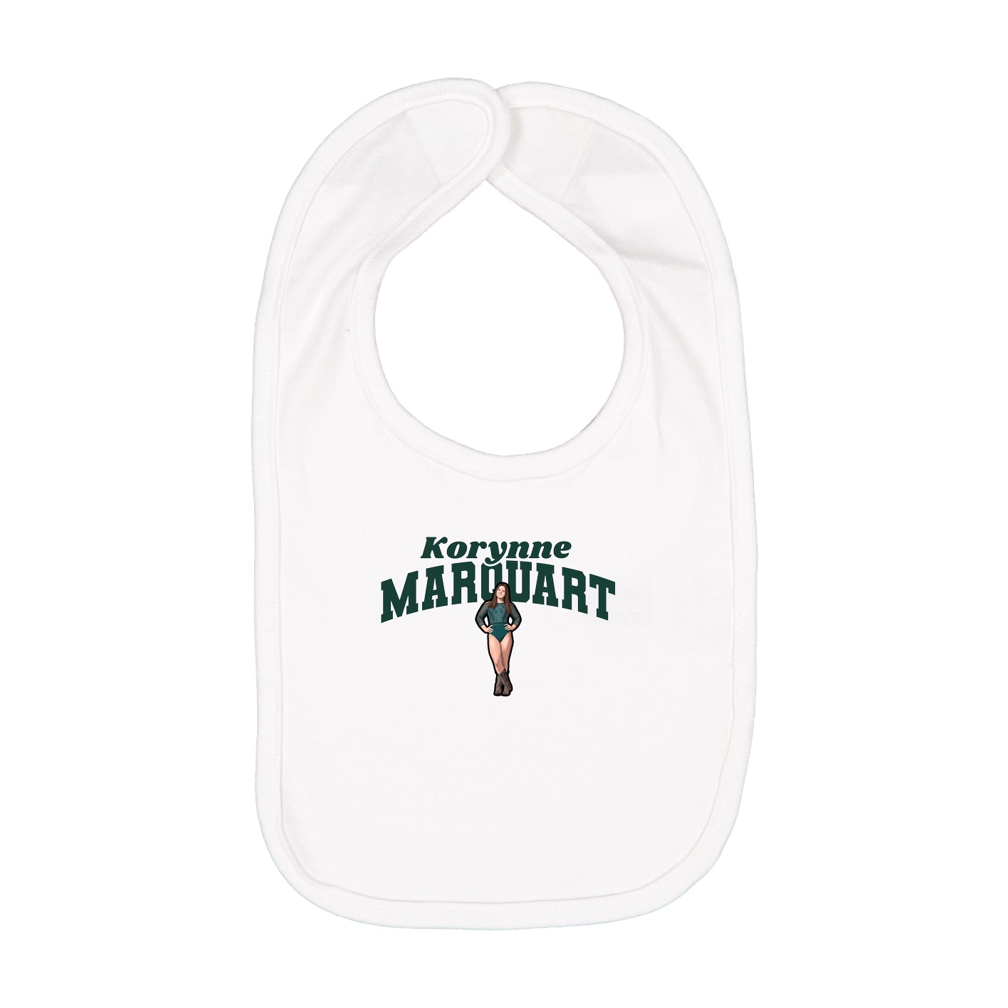 Infant Bib — Signature Arch in White