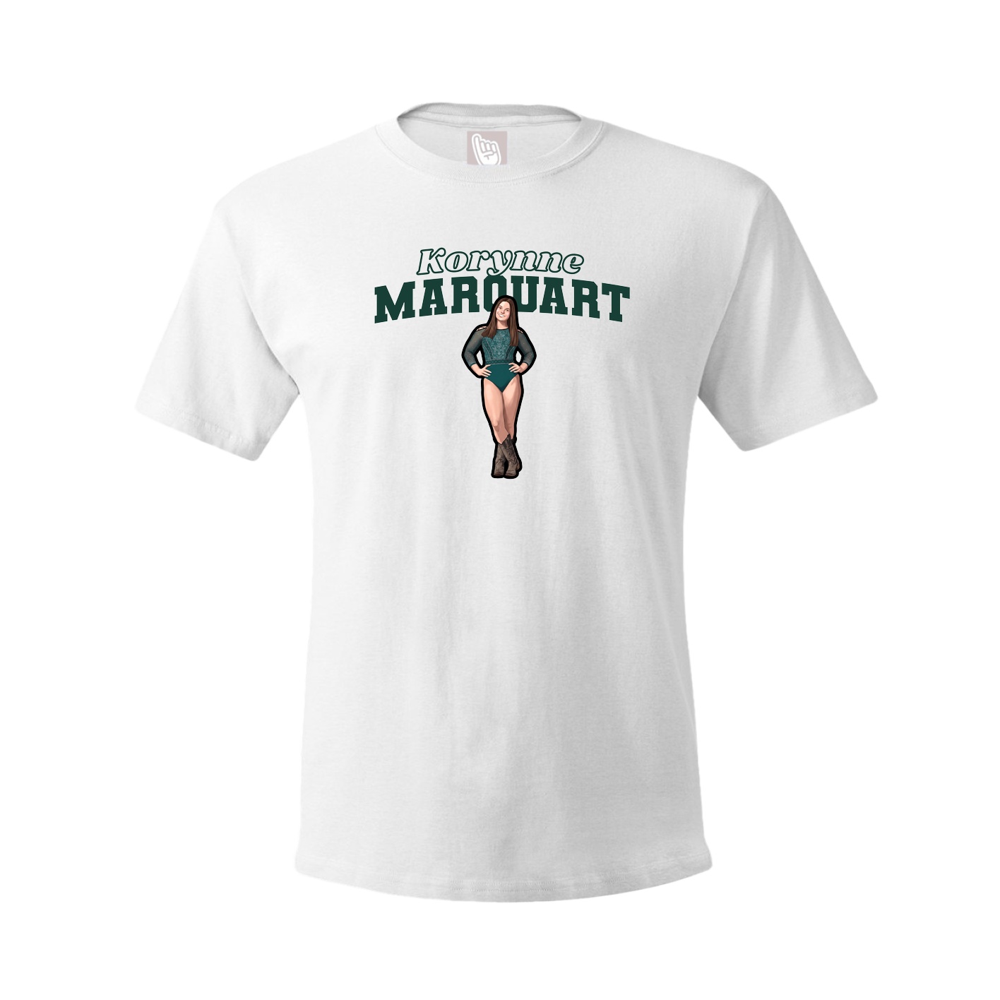 Youth Tee — Name Arch in White