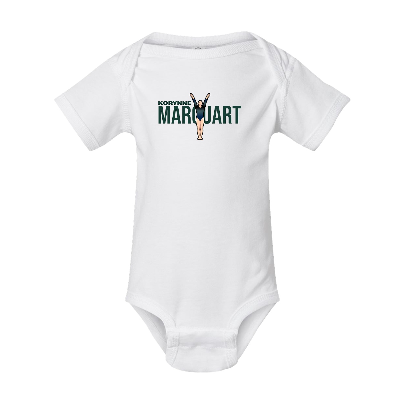 Baby Onesie — Player Name in White