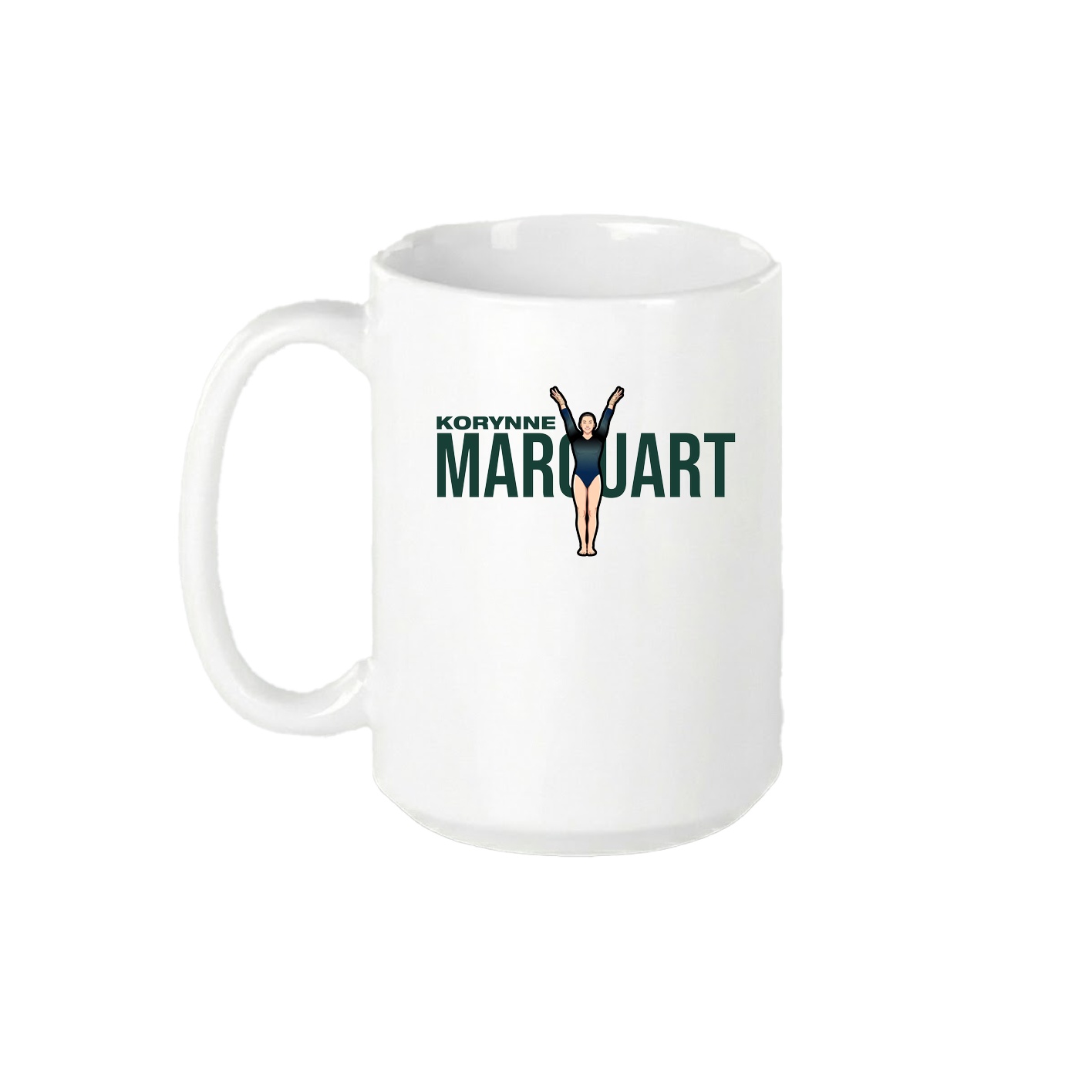 15oz Coffee Mug — Player Name in White