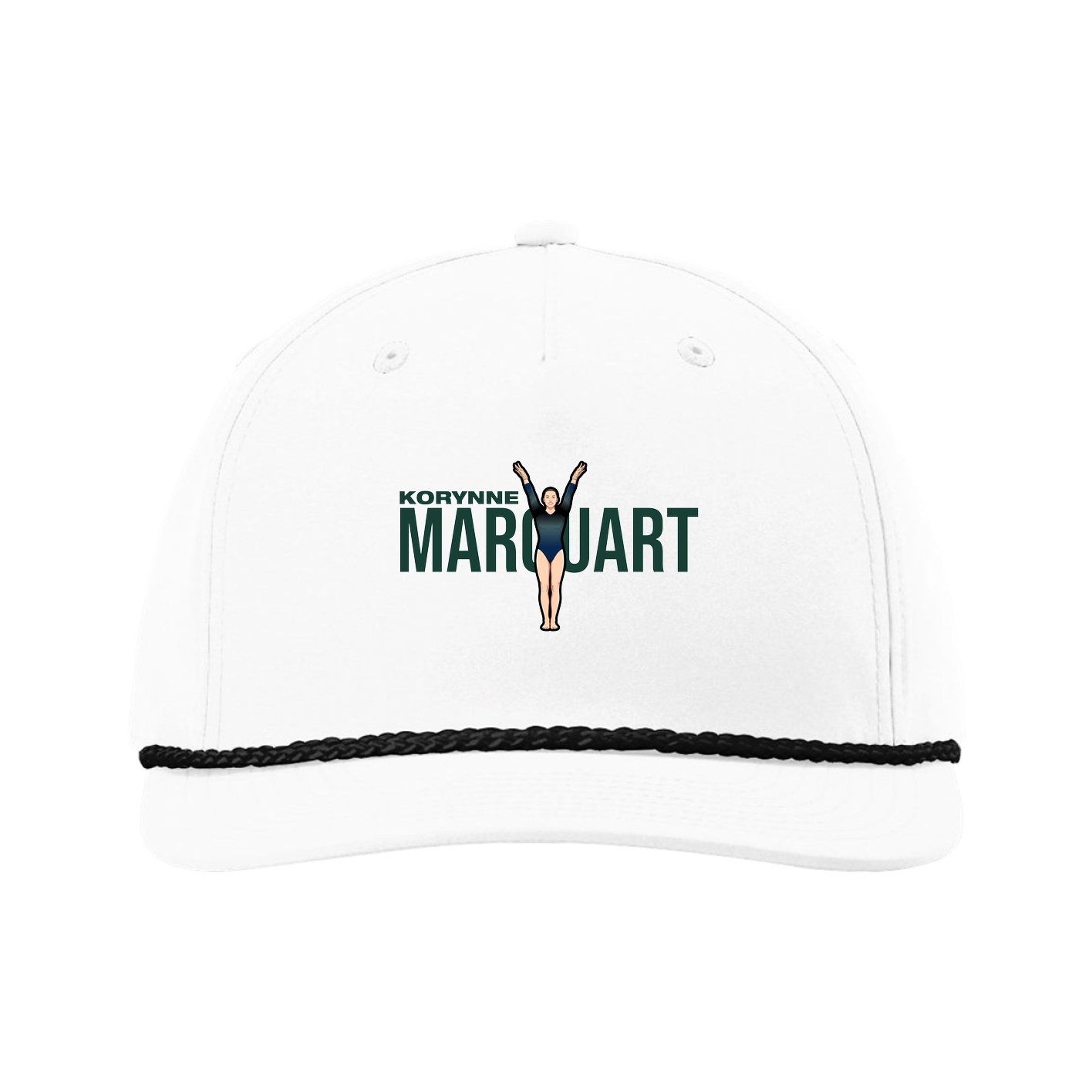 Five-Panel Classic Rope Cap — Player Name in White