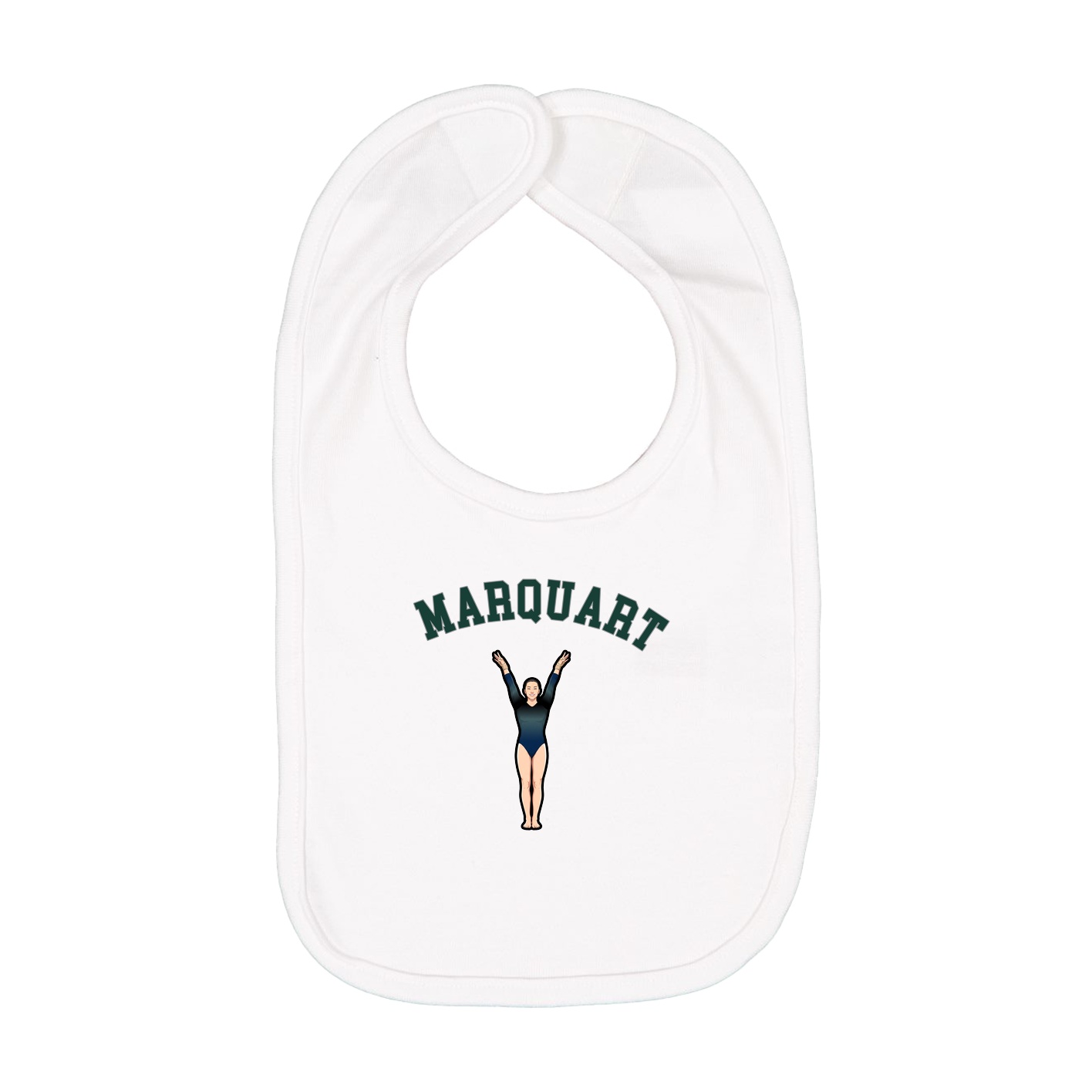 Infant Bib — Shirsey Arch in White