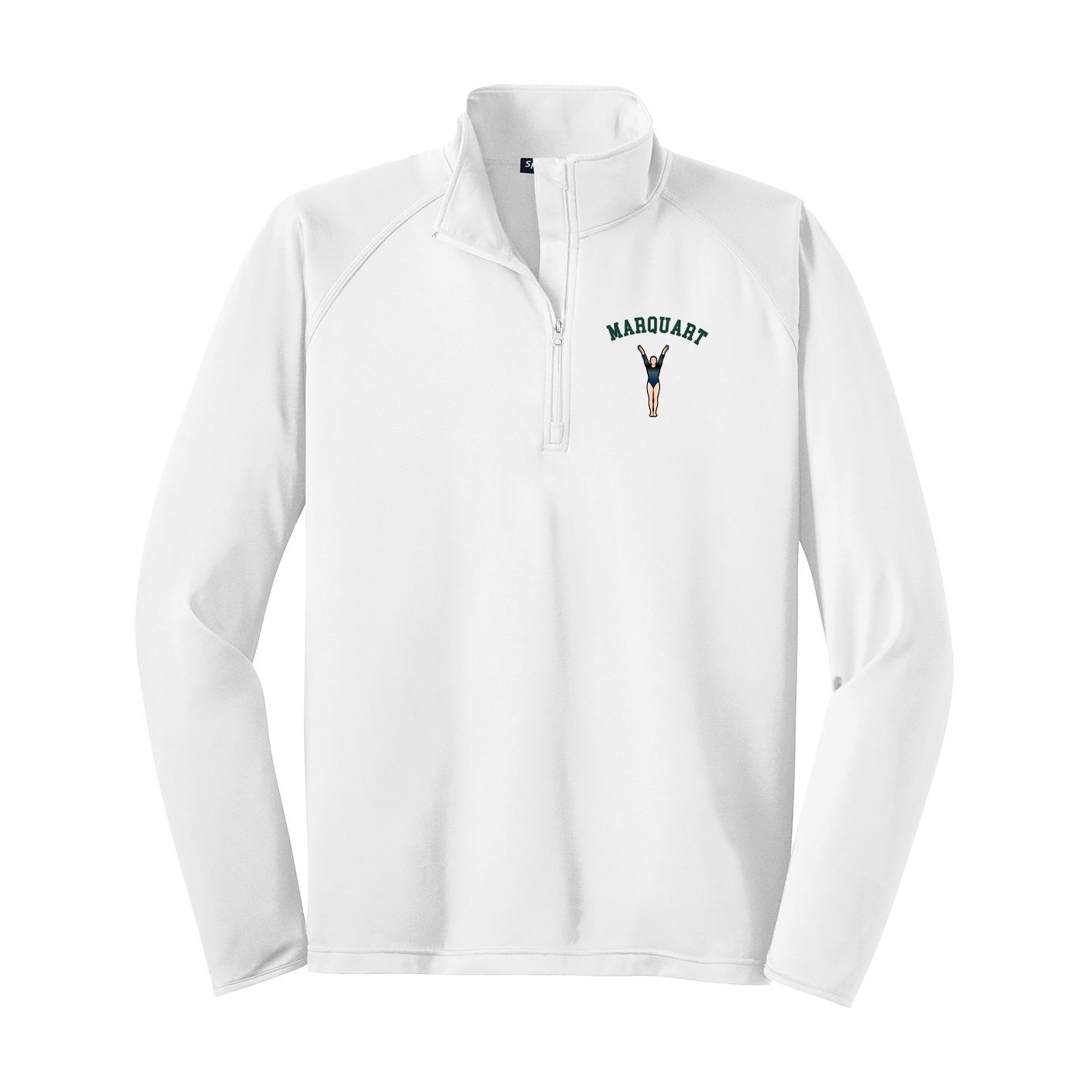 Q-Zip Pullover — Shirsey Arch in White