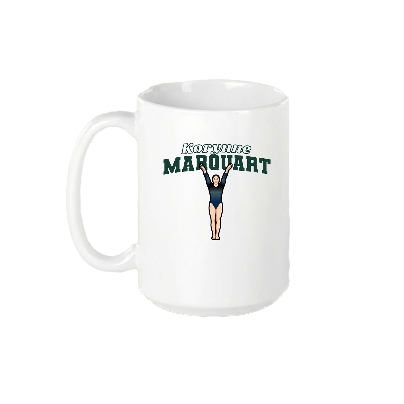 15oz Coffee Mug — Name Arch in White