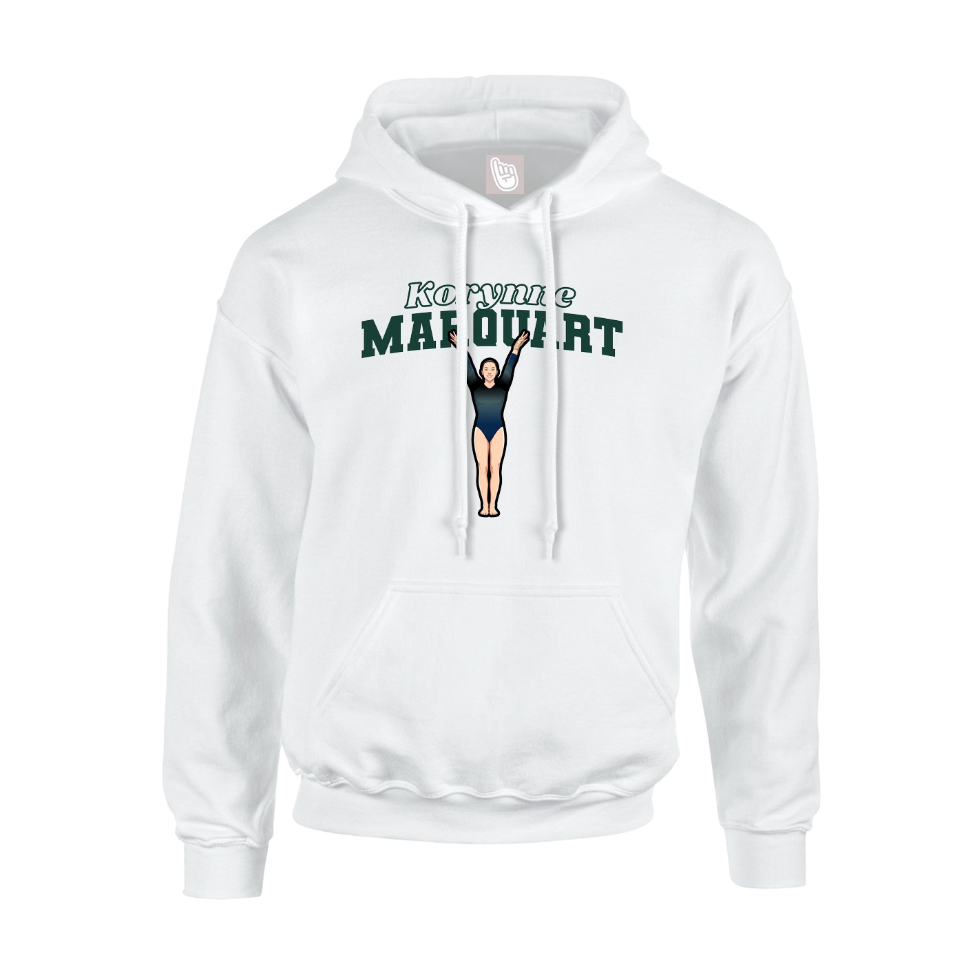 Hoodie — Name Arch in White
