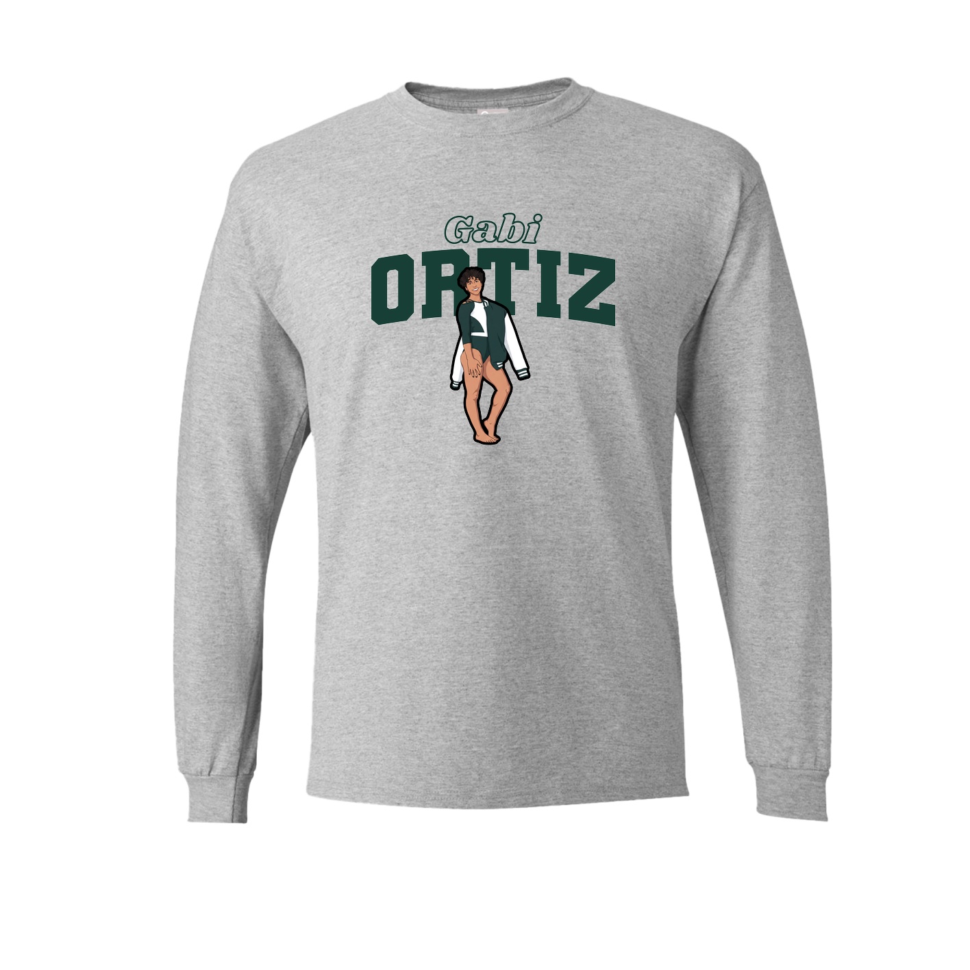 Long Sleeve Tee — Name Arch in Grey